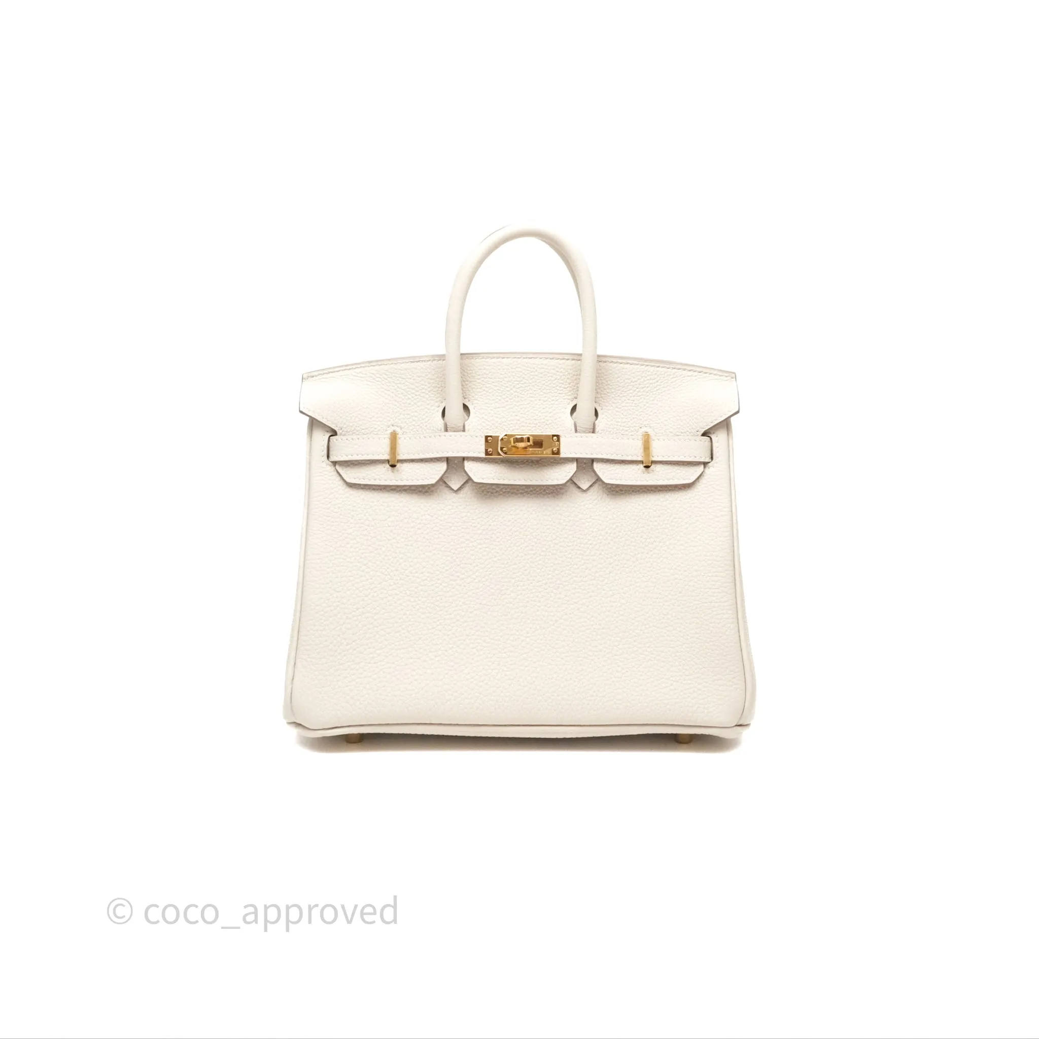 Hermes Birkin 25 Craie Togo Gold Hardware