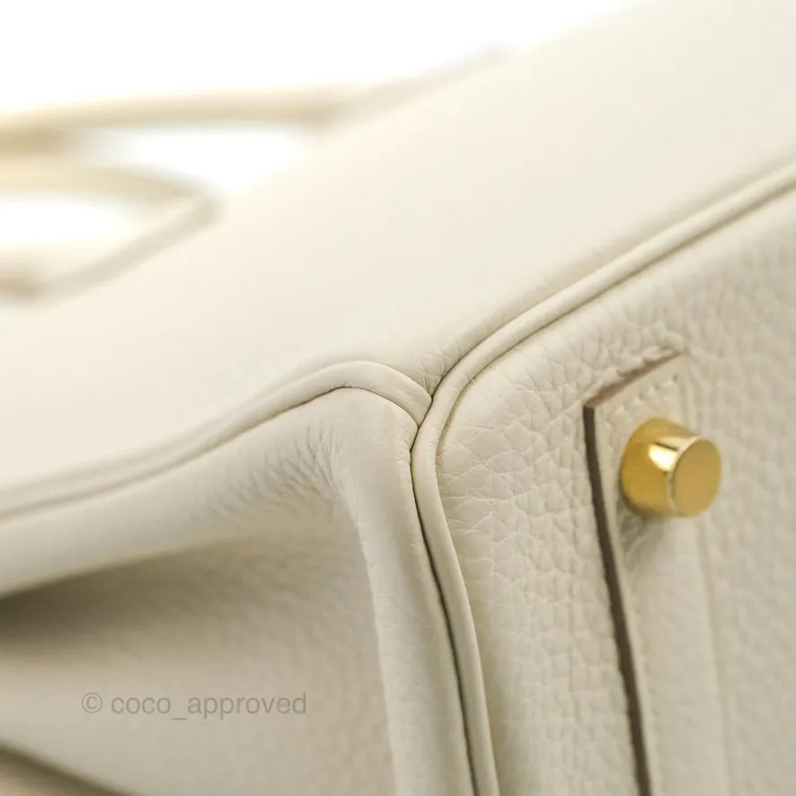 Hermes Birkin 25 Craie Togo Gold Hardware
