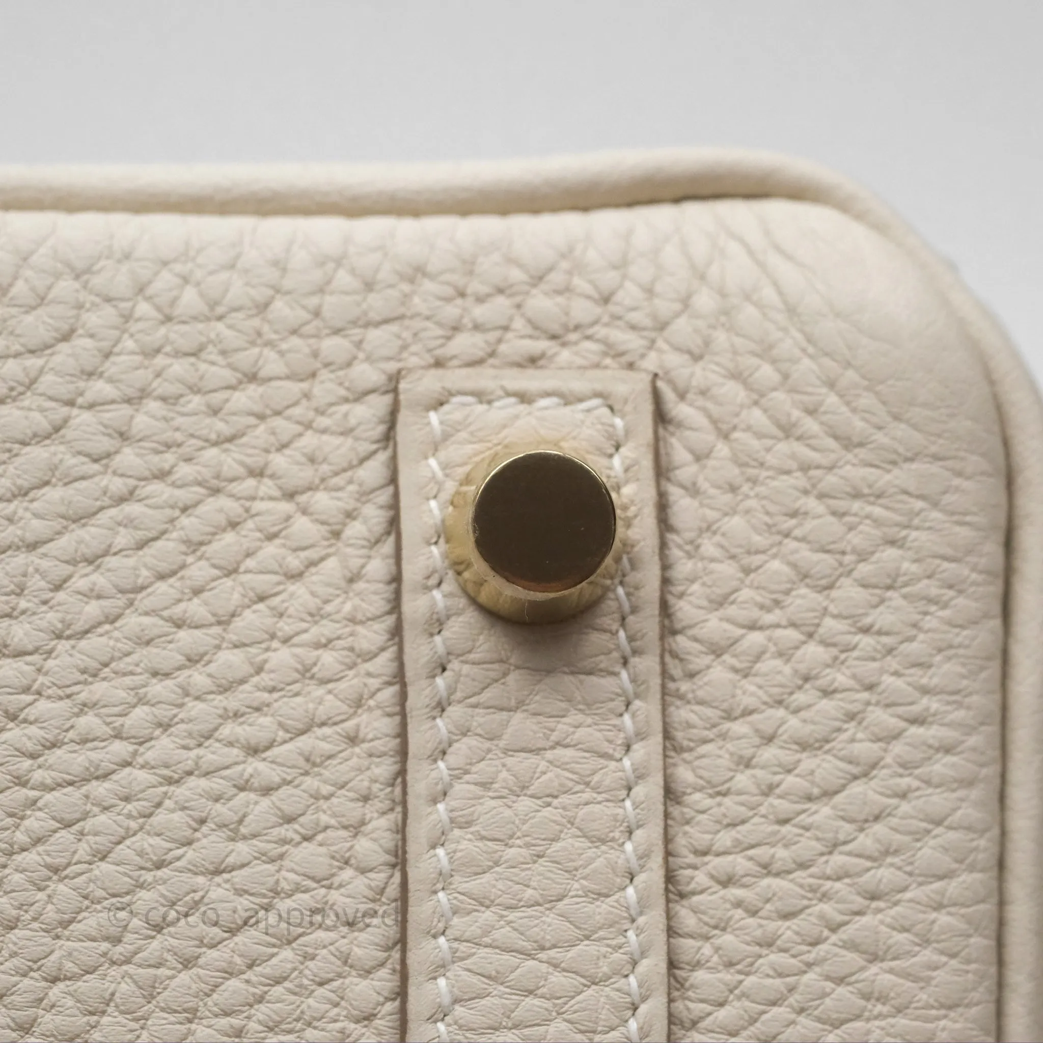 Hermes Birkin 25 Craie Togo Gold Hardware