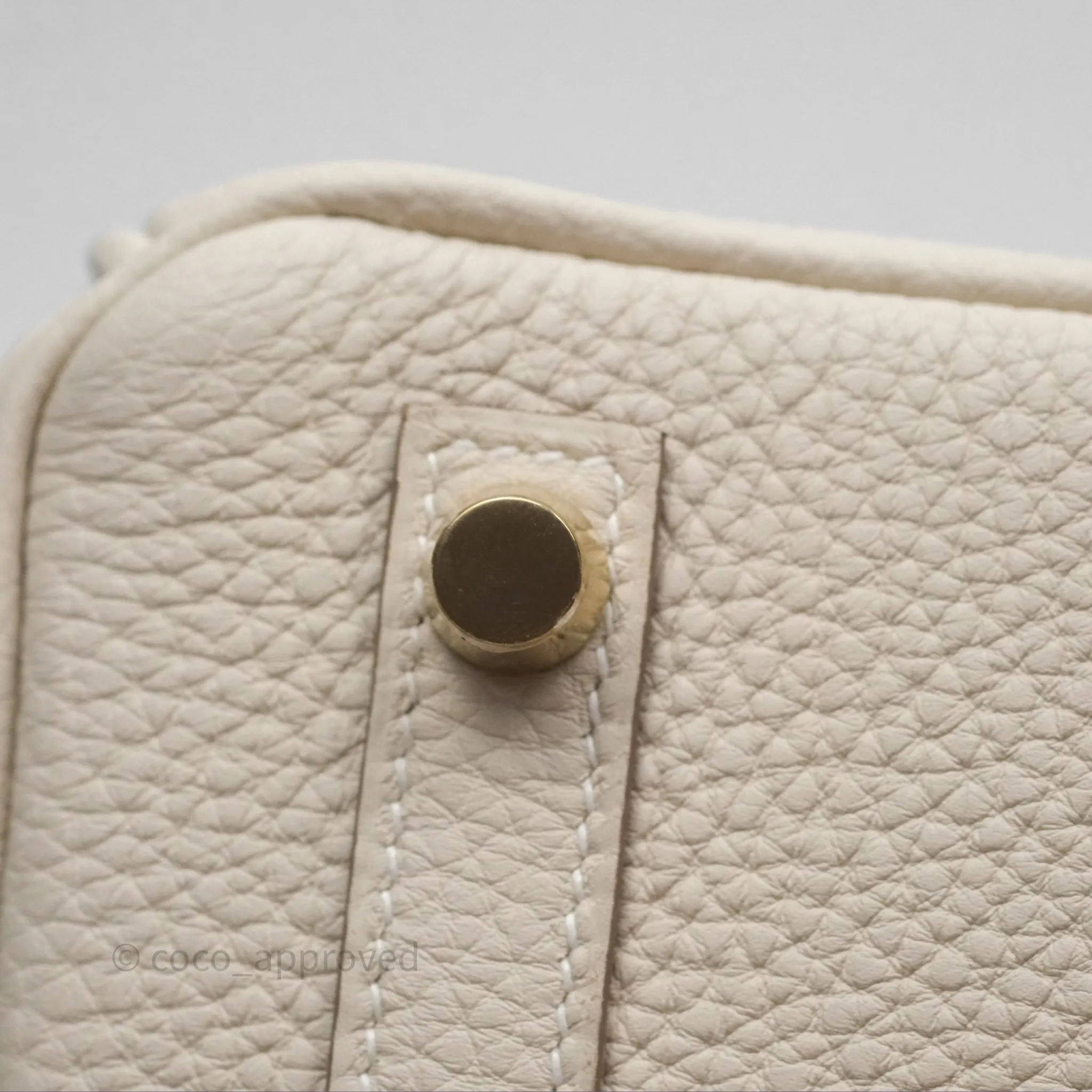 Hermes Birkin 25 Craie Togo Gold Hardware