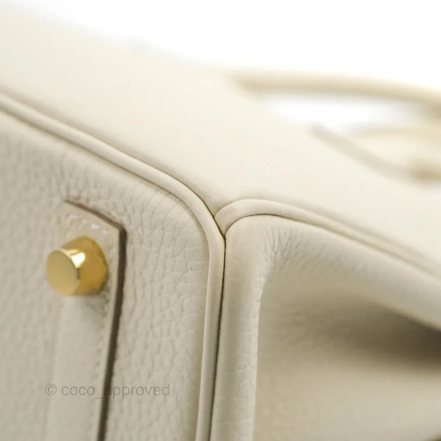 Hermes Birkin 25 Craie Togo Gold Hardware