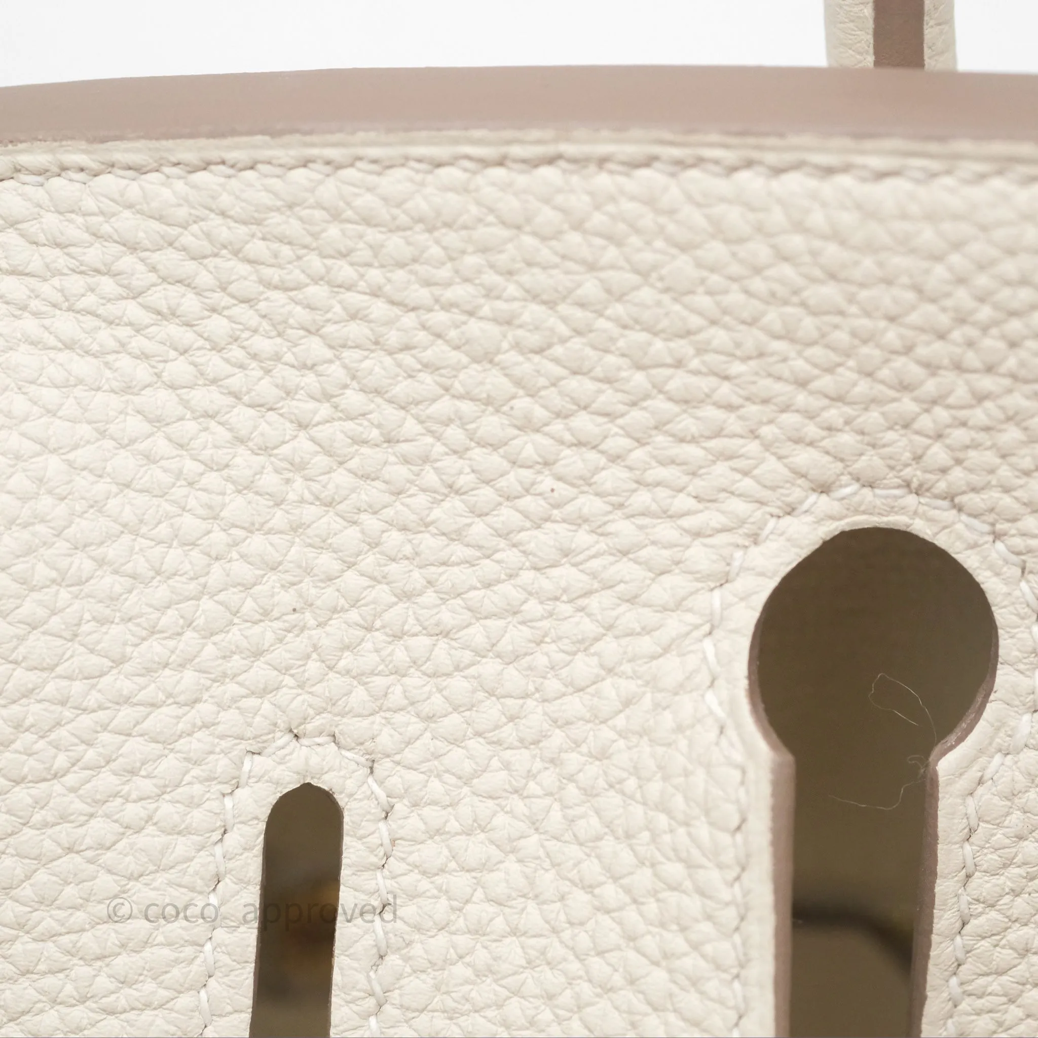Hermes Birkin 25 Craie Togo Gold Hardware