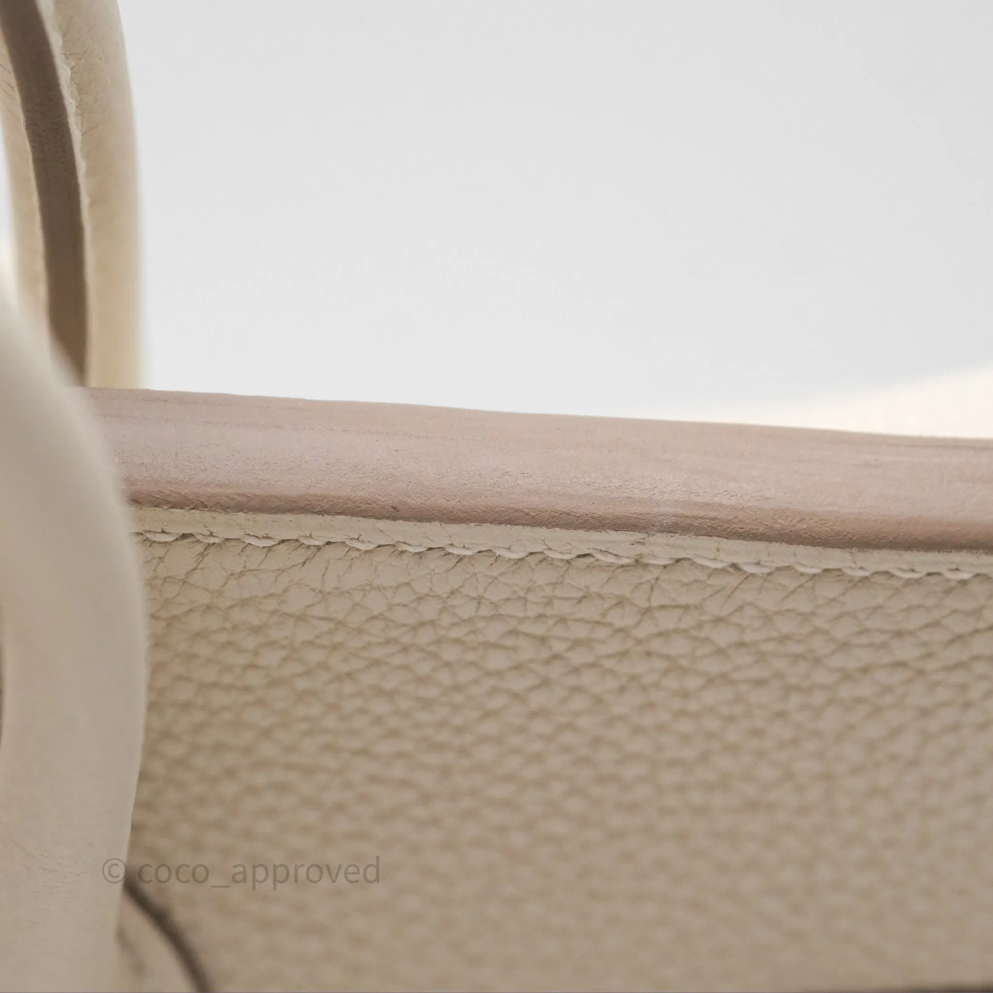 Hermes Birkin 25 Craie Togo Gold Hardware