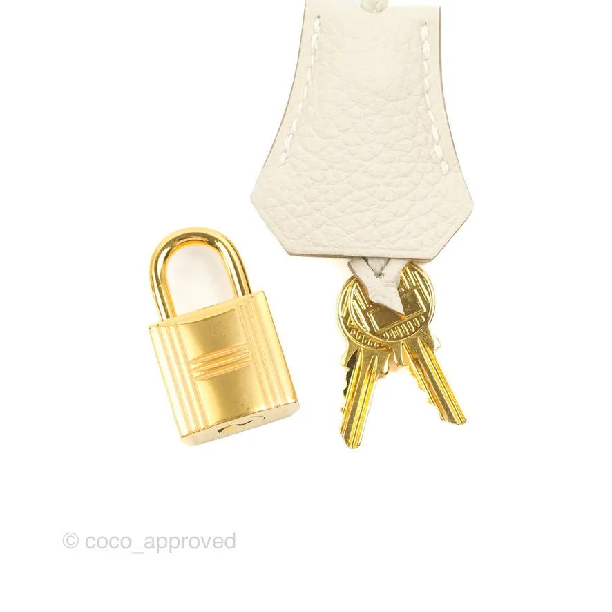 Hermes Birkin 25 Craie Togo Gold Hardware