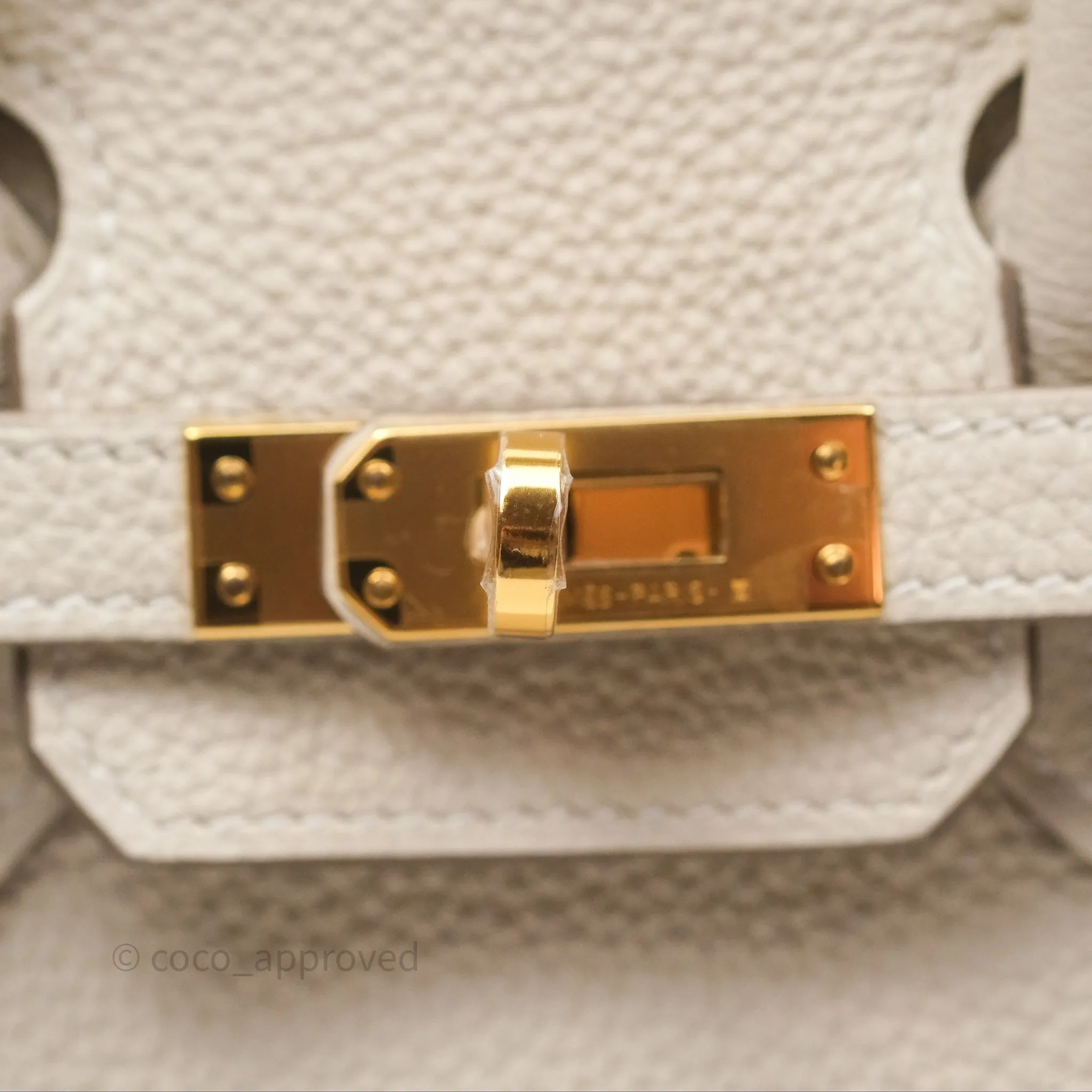 Hermes Birkin 25 Craie Togo Gold Hardware