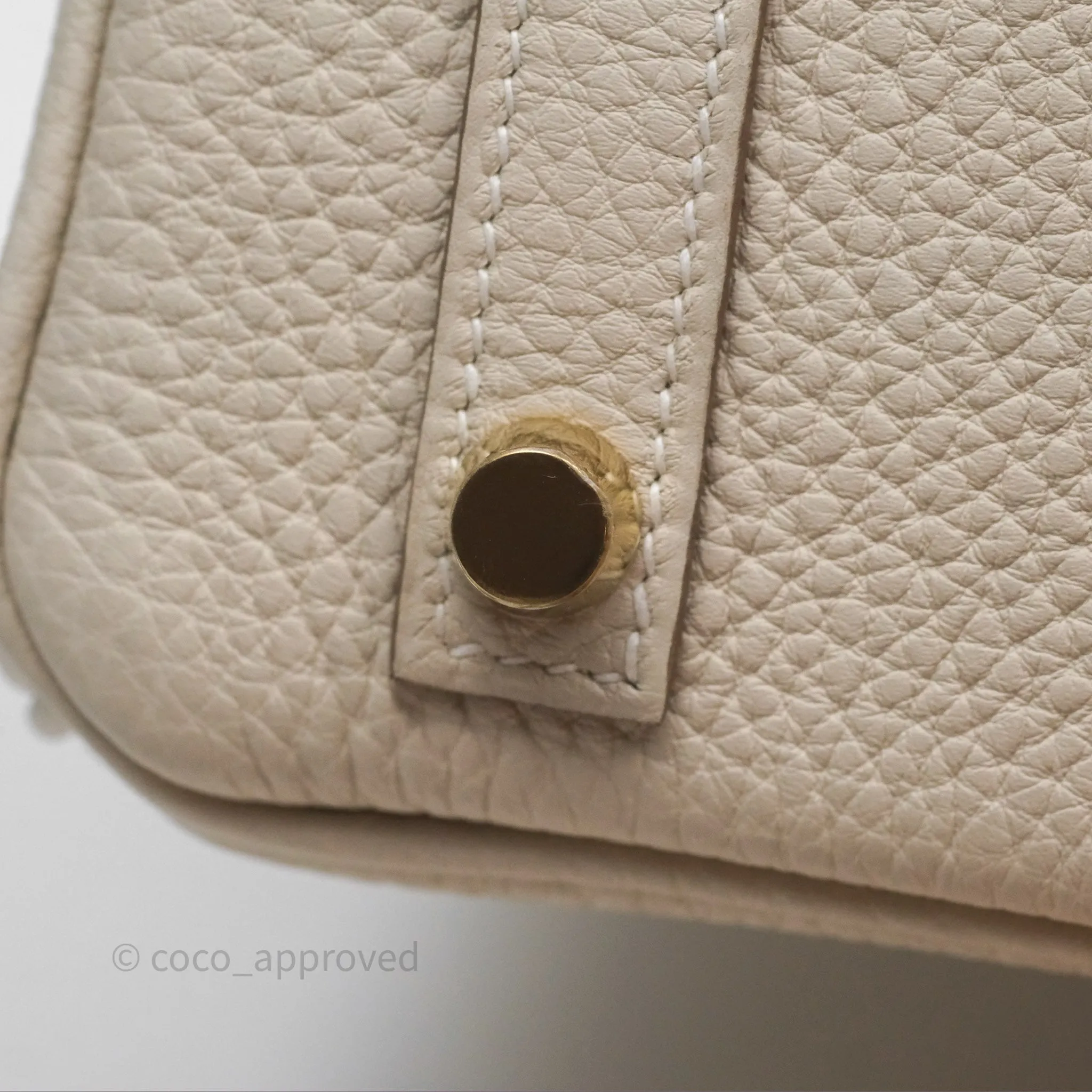Hermes Birkin 25 Craie Togo Gold Hardware