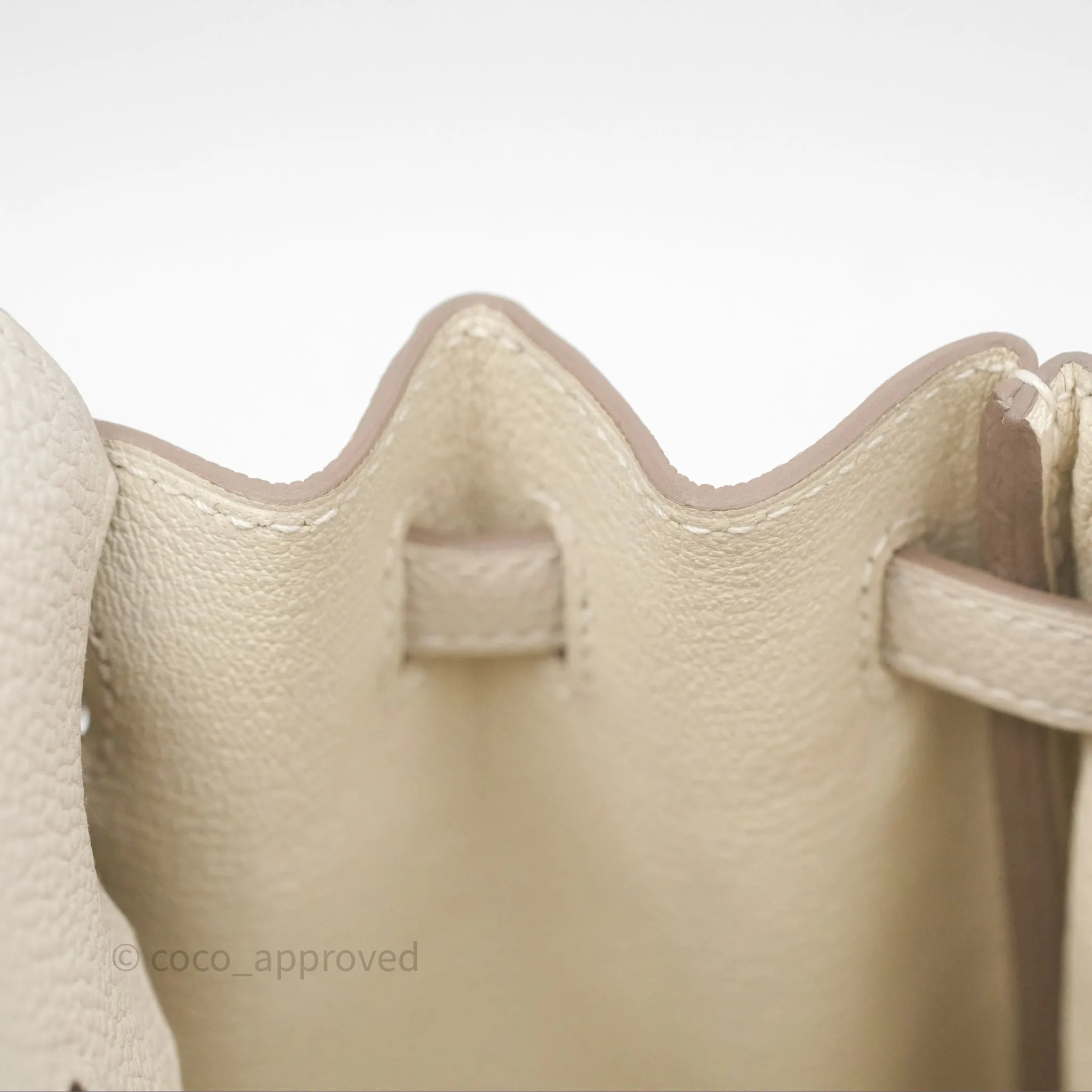 Hermes Birkin 25 Craie Togo Gold Hardware