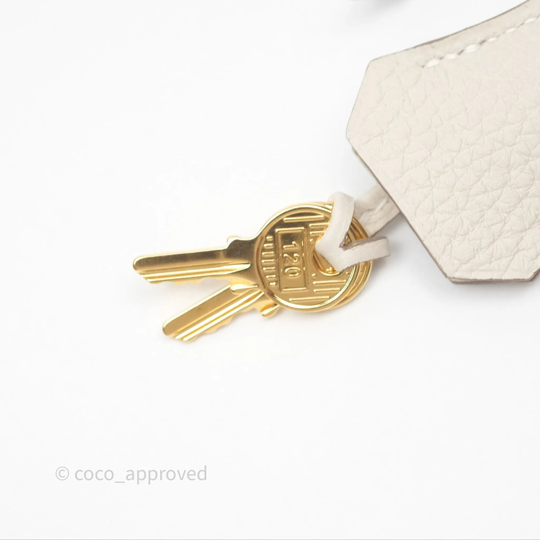 Hermes Birkin 25 Craie Togo Gold Hardware