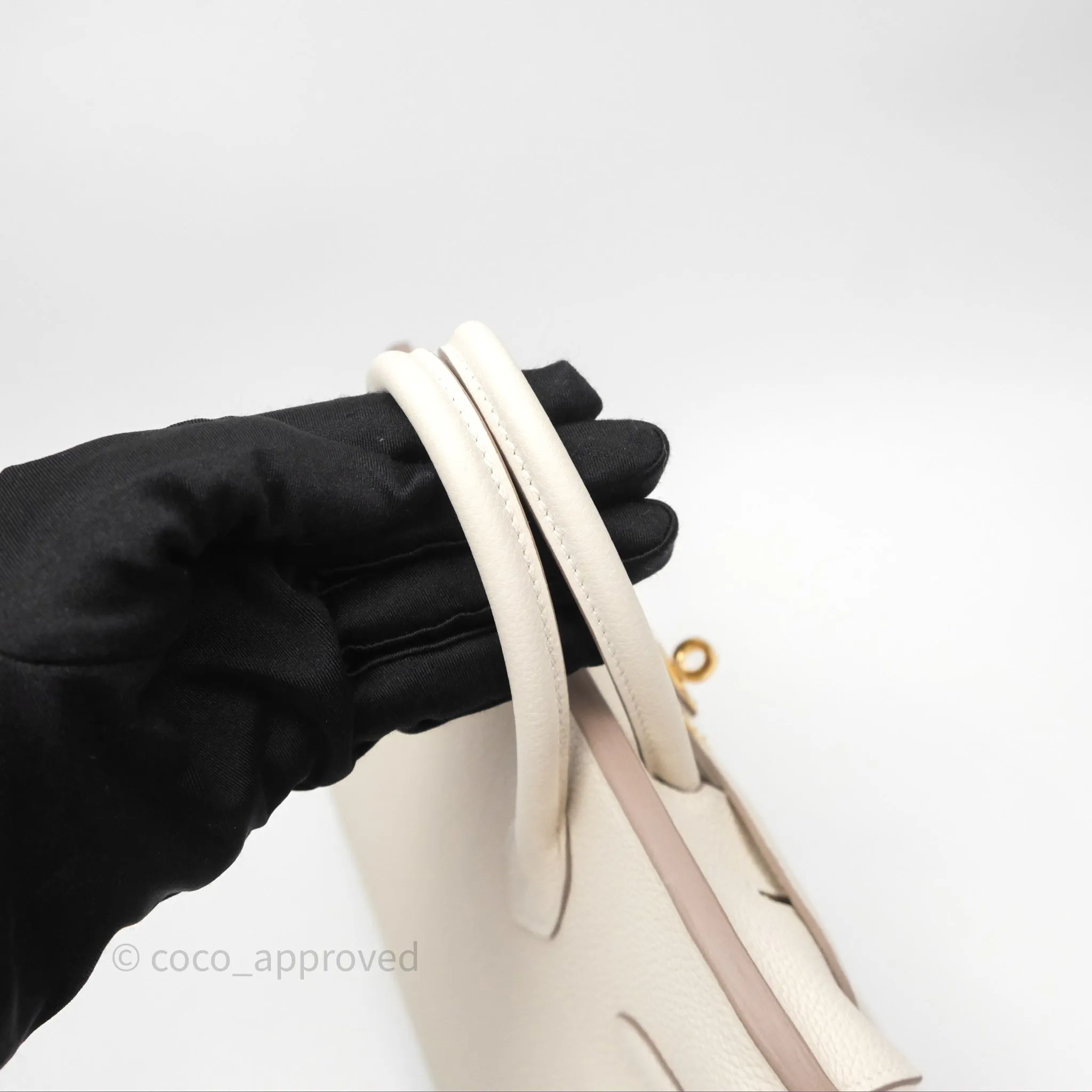 Hermes Birkin 25 Craie Togo Gold Hardware