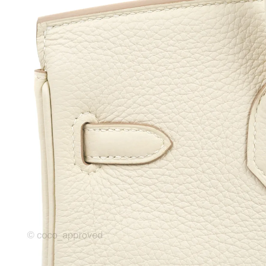 Hermes Birkin 25 Craie Togo Gold Hardware