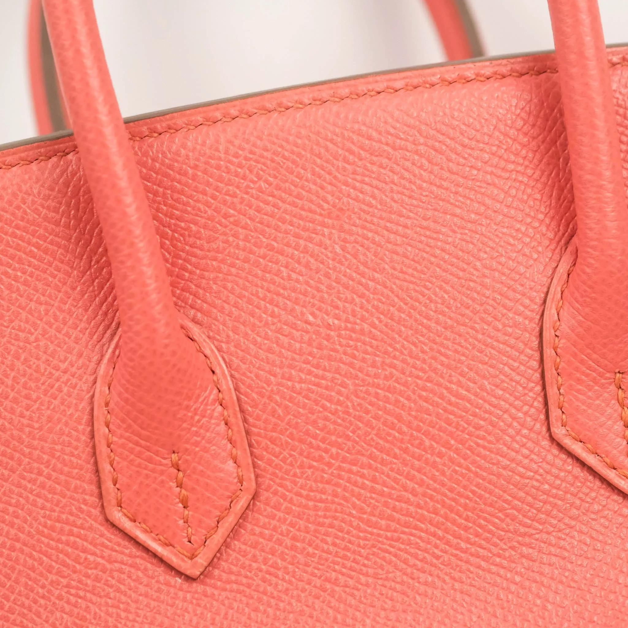Hermes Birkin 25 Flamingo Epsom Palladium Hardware