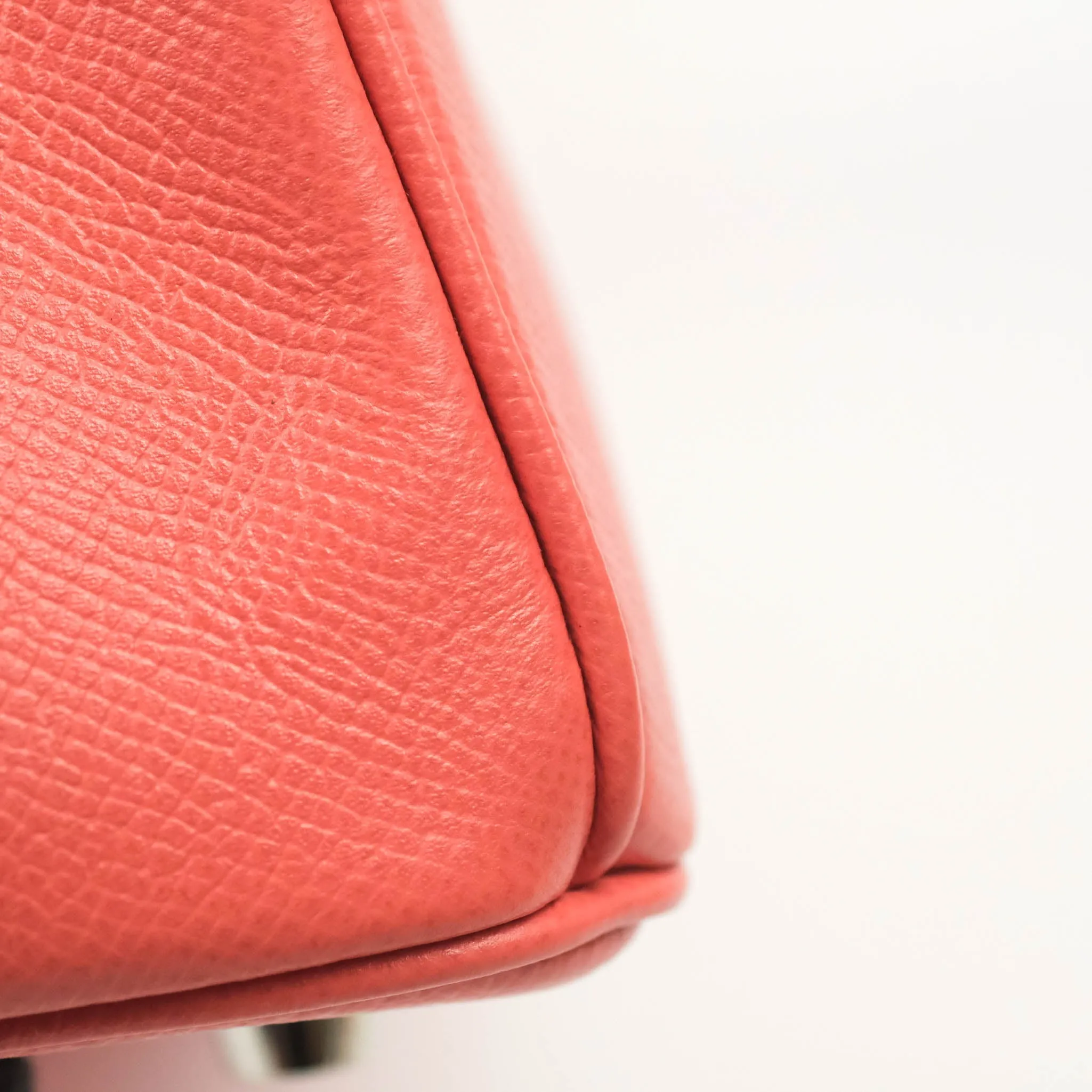 Hermes Birkin 25 Flamingo Epsom Palladium Hardware