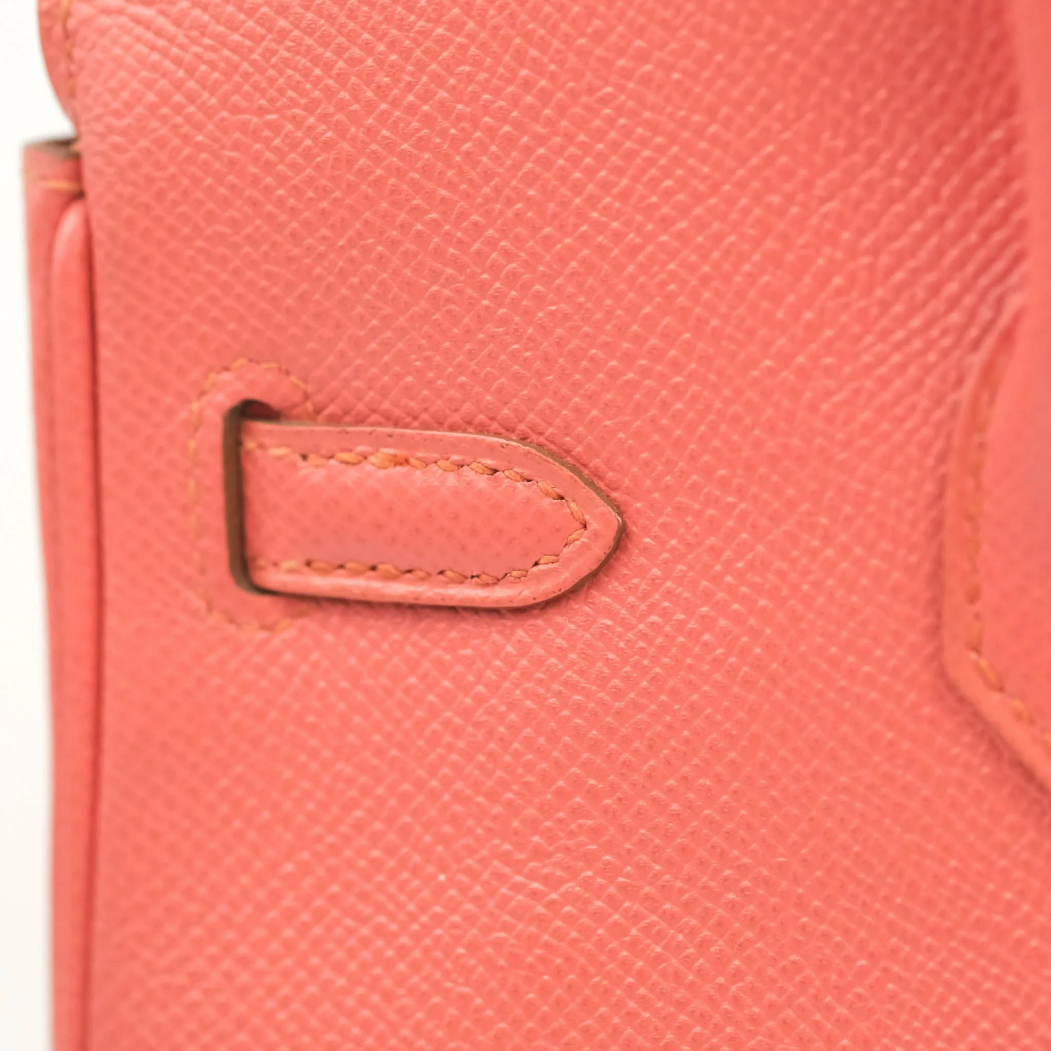 Hermes Birkin 25 Flamingo Epsom Palladium Hardware