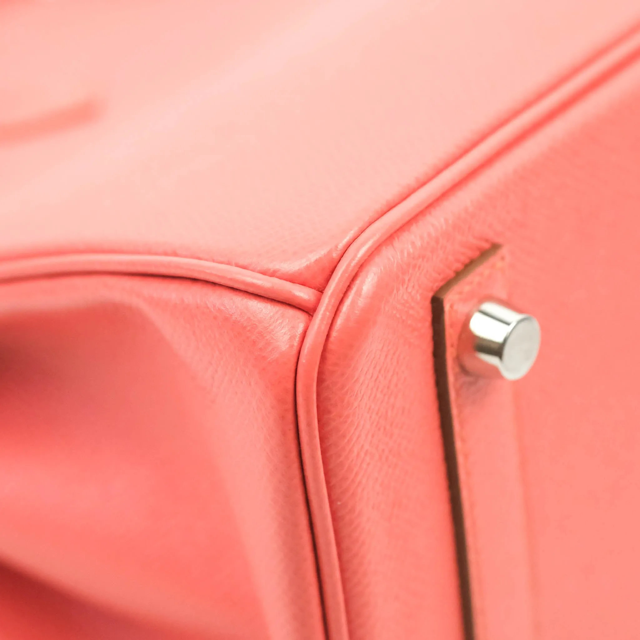 Hermes Birkin 25 Flamingo Epsom Palladium Hardware