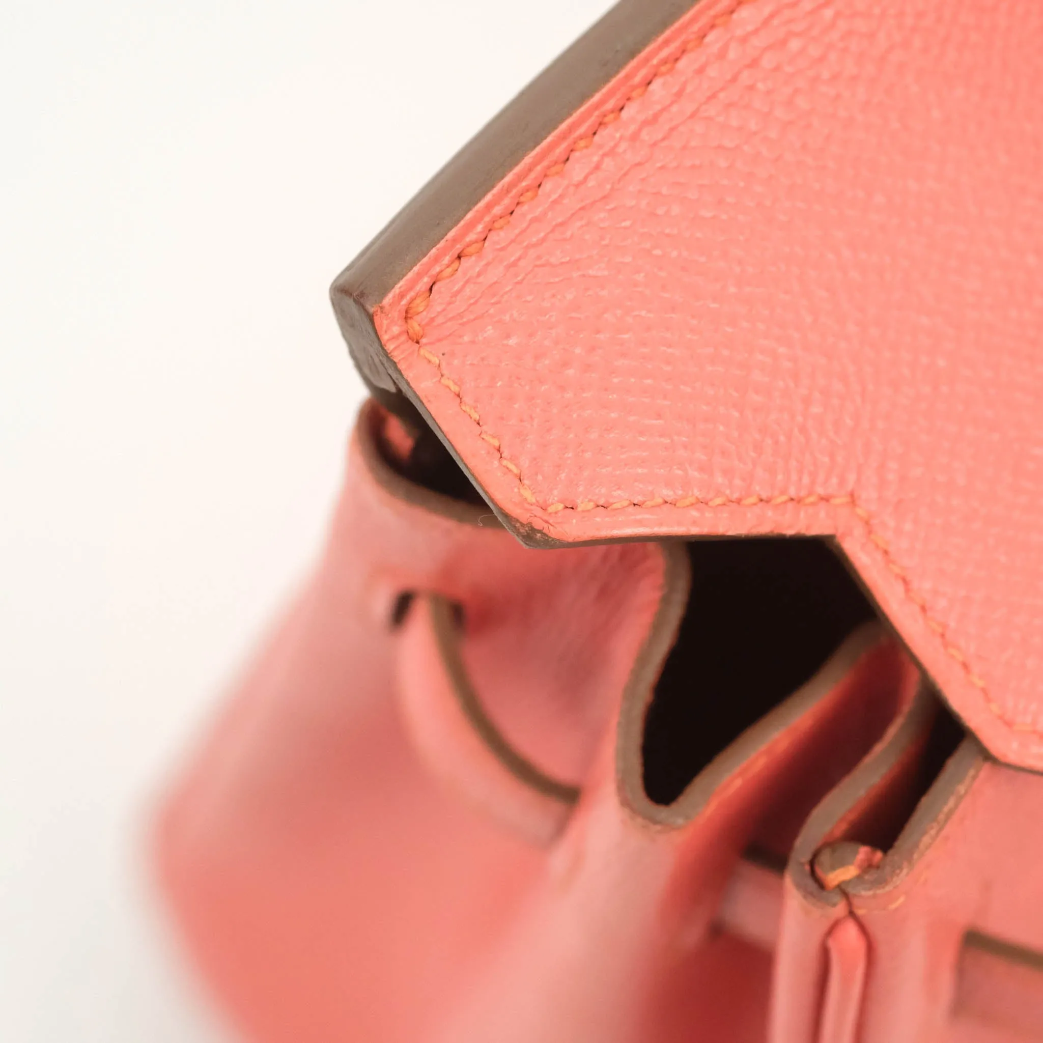 Hermes Birkin 25 Flamingo Epsom Palladium Hardware