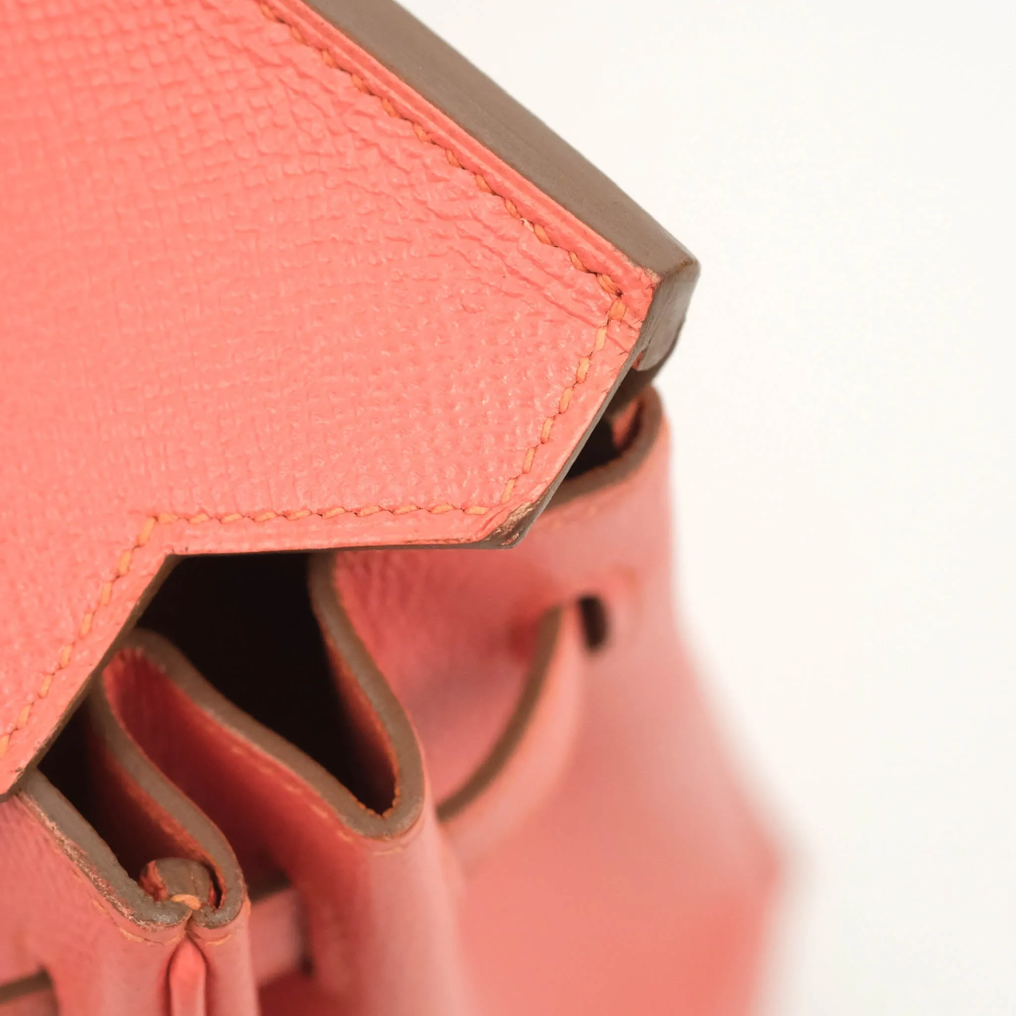 Hermes Birkin 25 Flamingo Epsom Palladium Hardware