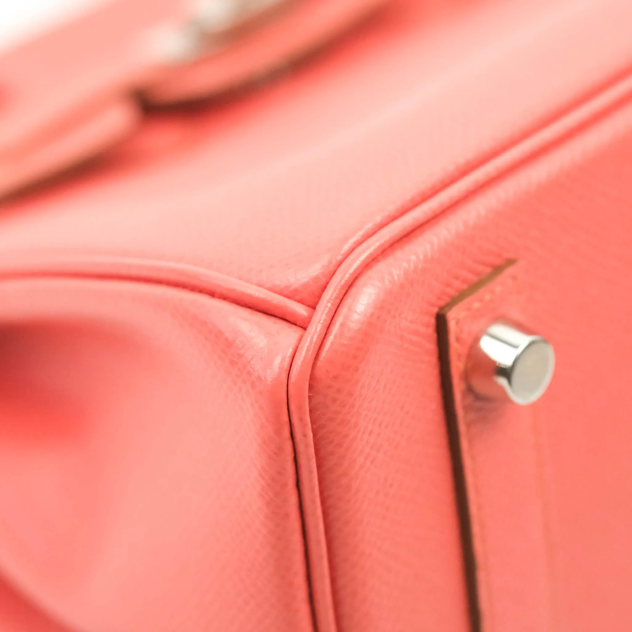 Hermes Birkin 25 Flamingo Epsom Palladium Hardware