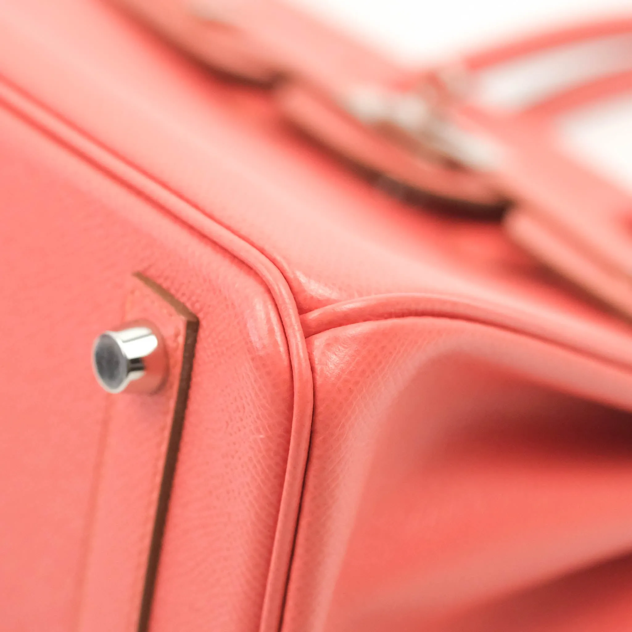 Hermes Birkin 25 Flamingo Epsom Palladium Hardware