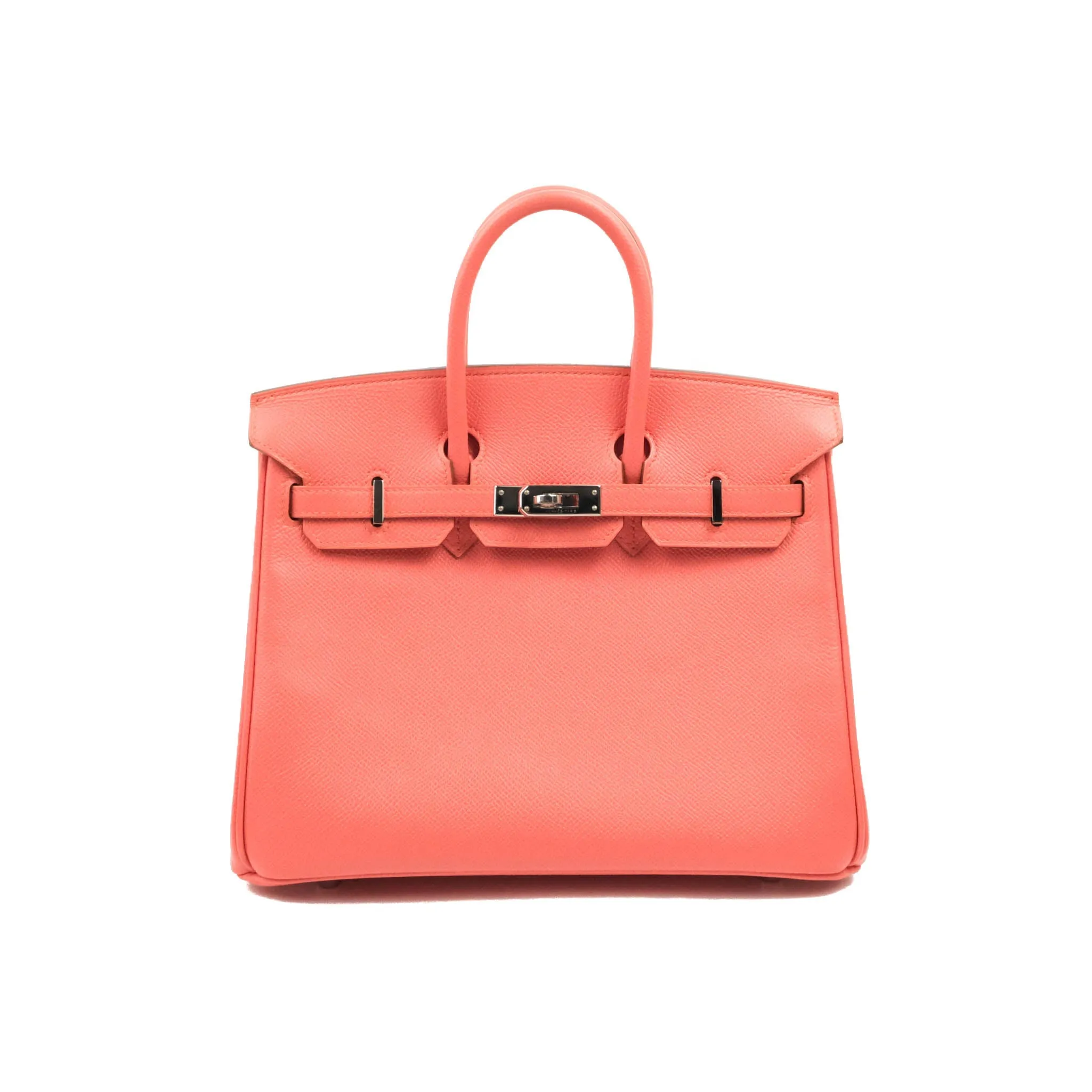 Hermes Birkin 25 Flamingo Epsom Palladium Hardware