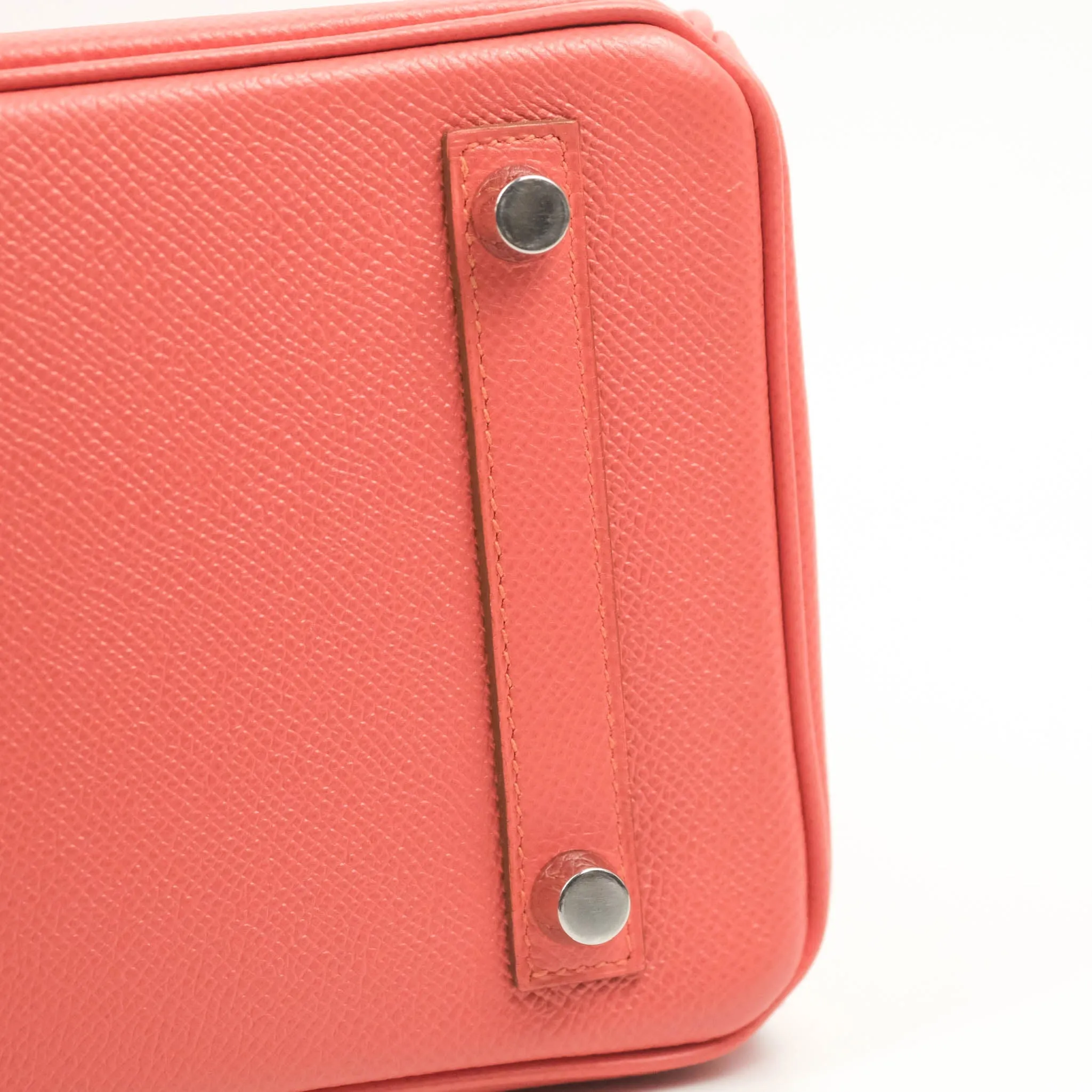 Hermes Birkin 25 Flamingo Epsom Palladium Hardware