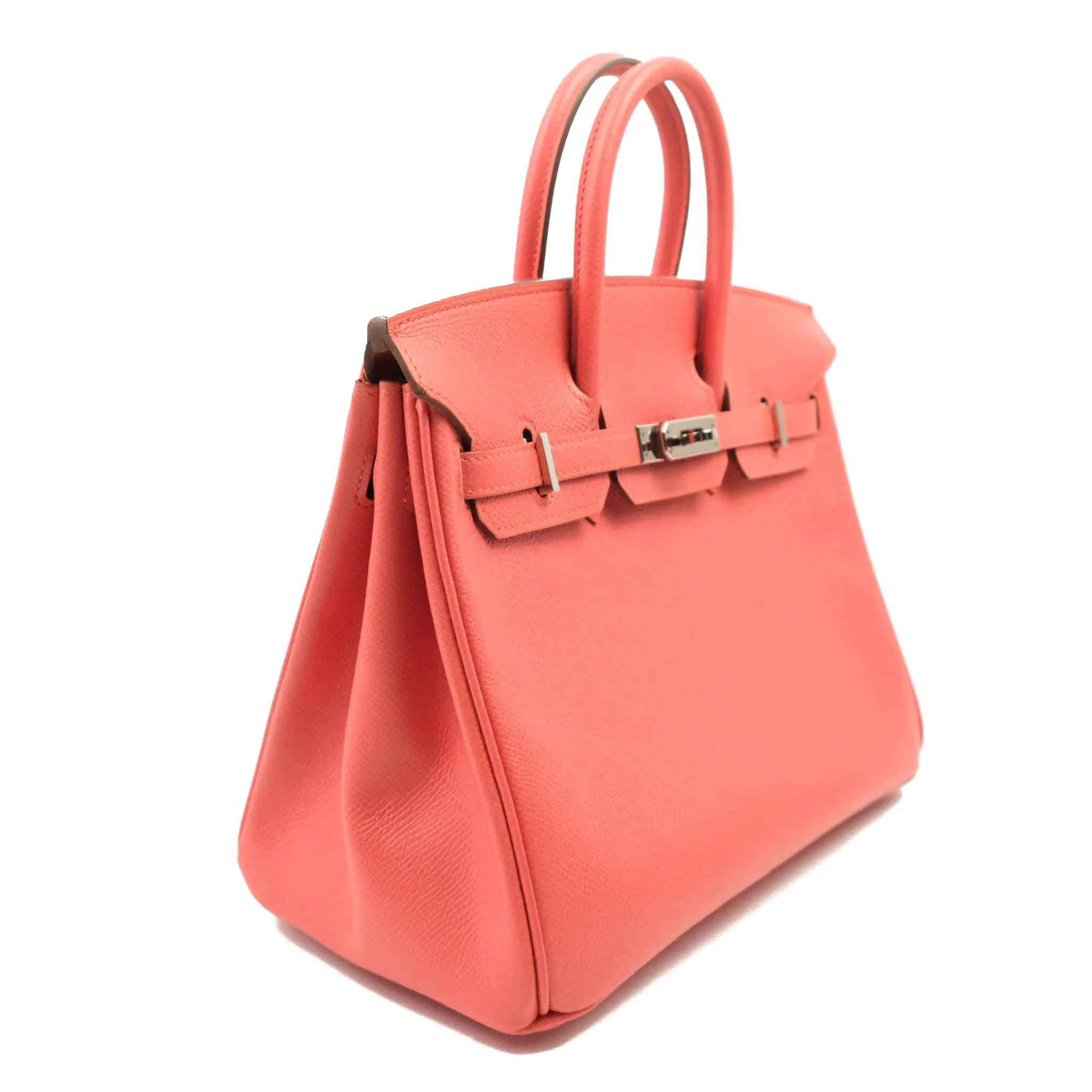 Hermes Birkin 25 Flamingo Epsom Palladium Hardware