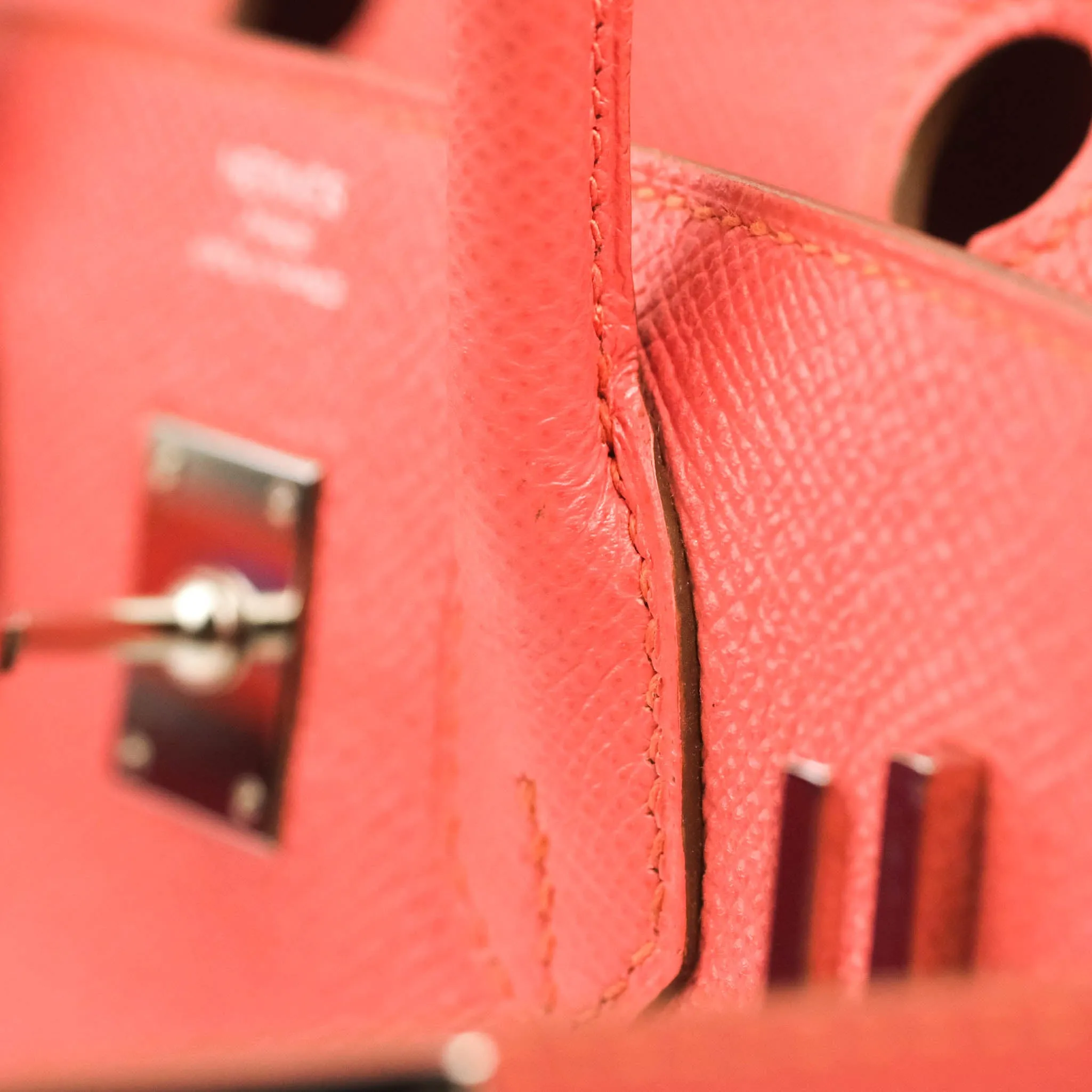 Hermes Birkin 25 Flamingo Epsom Palladium Hardware