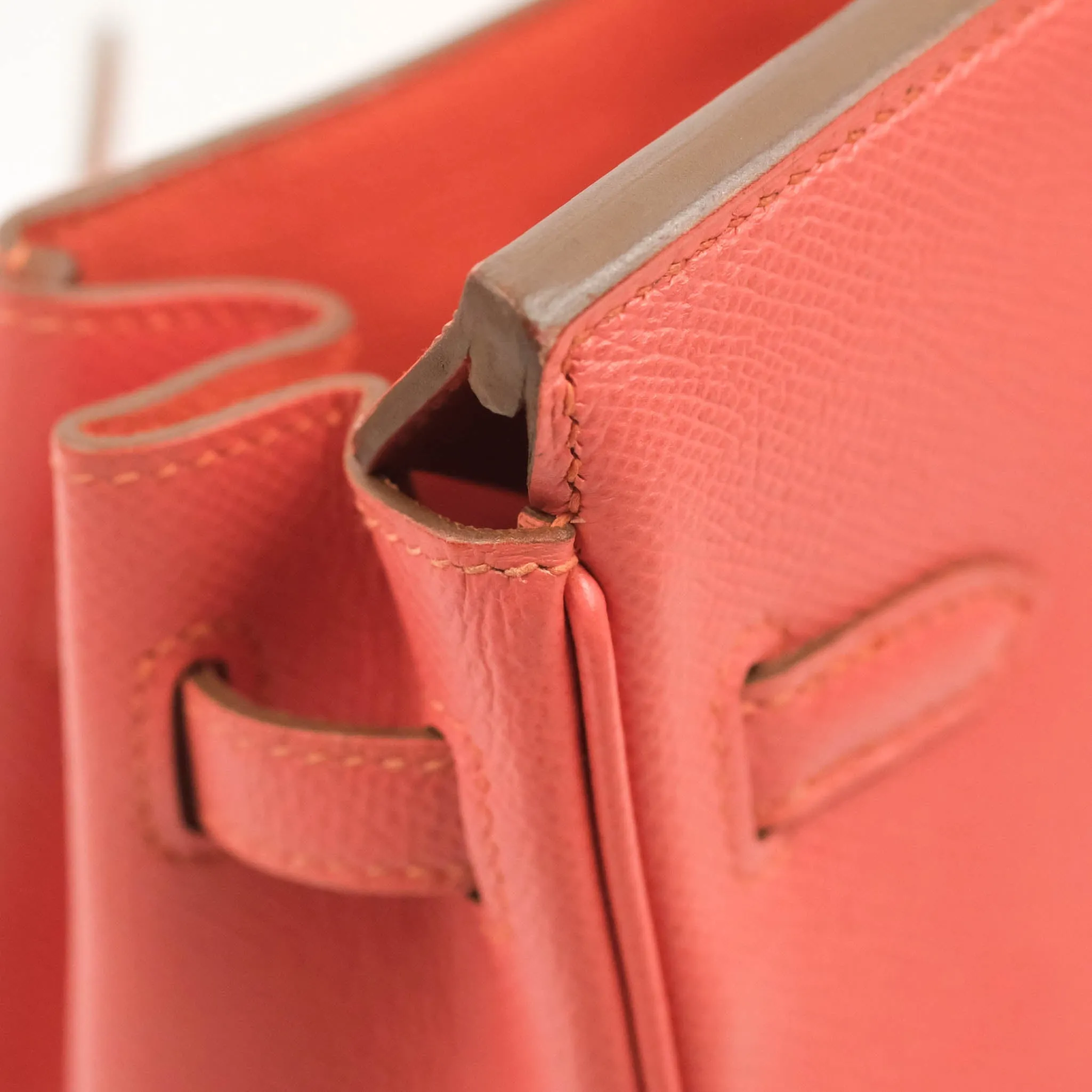 Hermes Birkin 25 Flamingo Epsom Palladium Hardware
