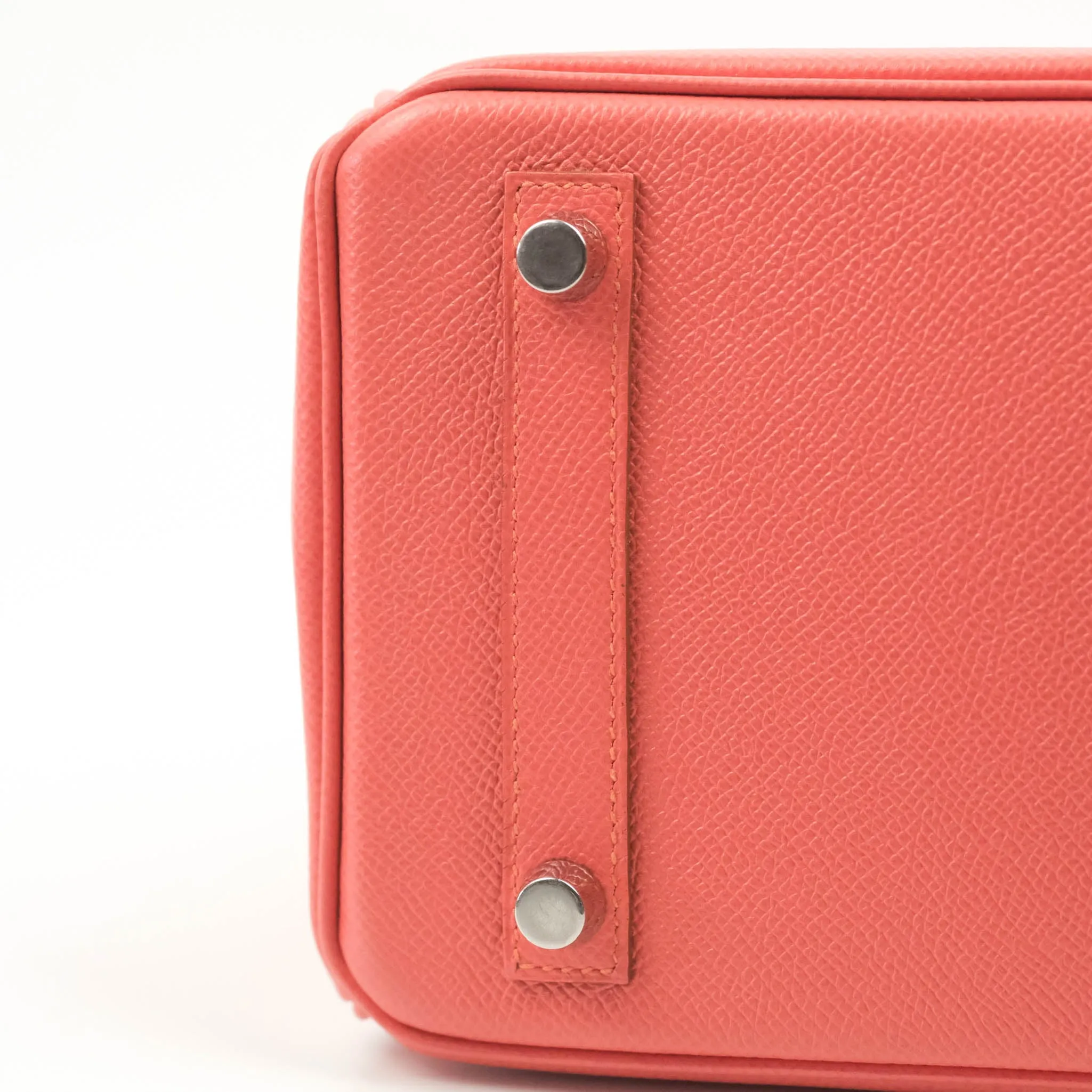 Hermes Birkin 25 Flamingo Epsom Palladium Hardware