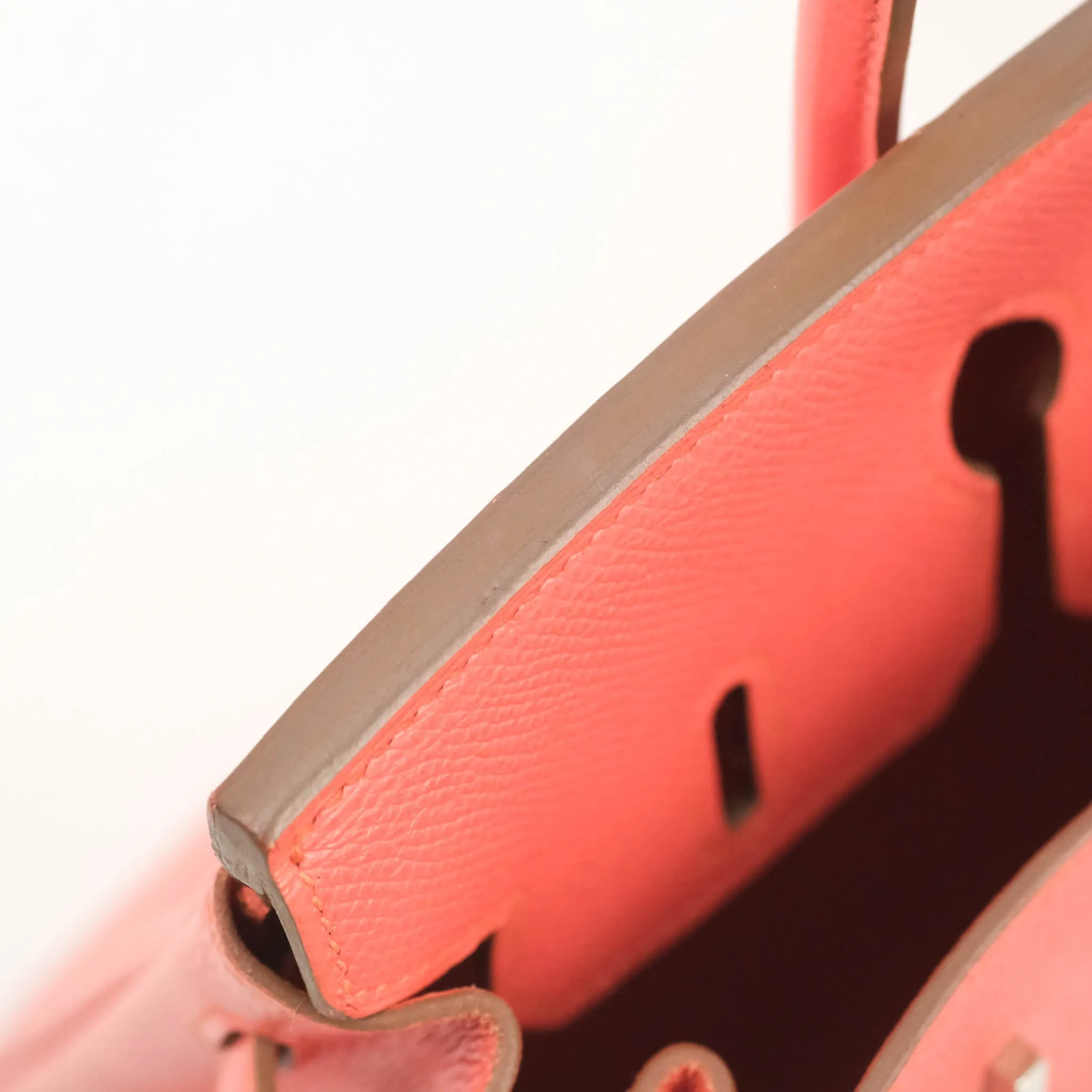 Hermes Birkin 25 Flamingo Epsom Palladium Hardware