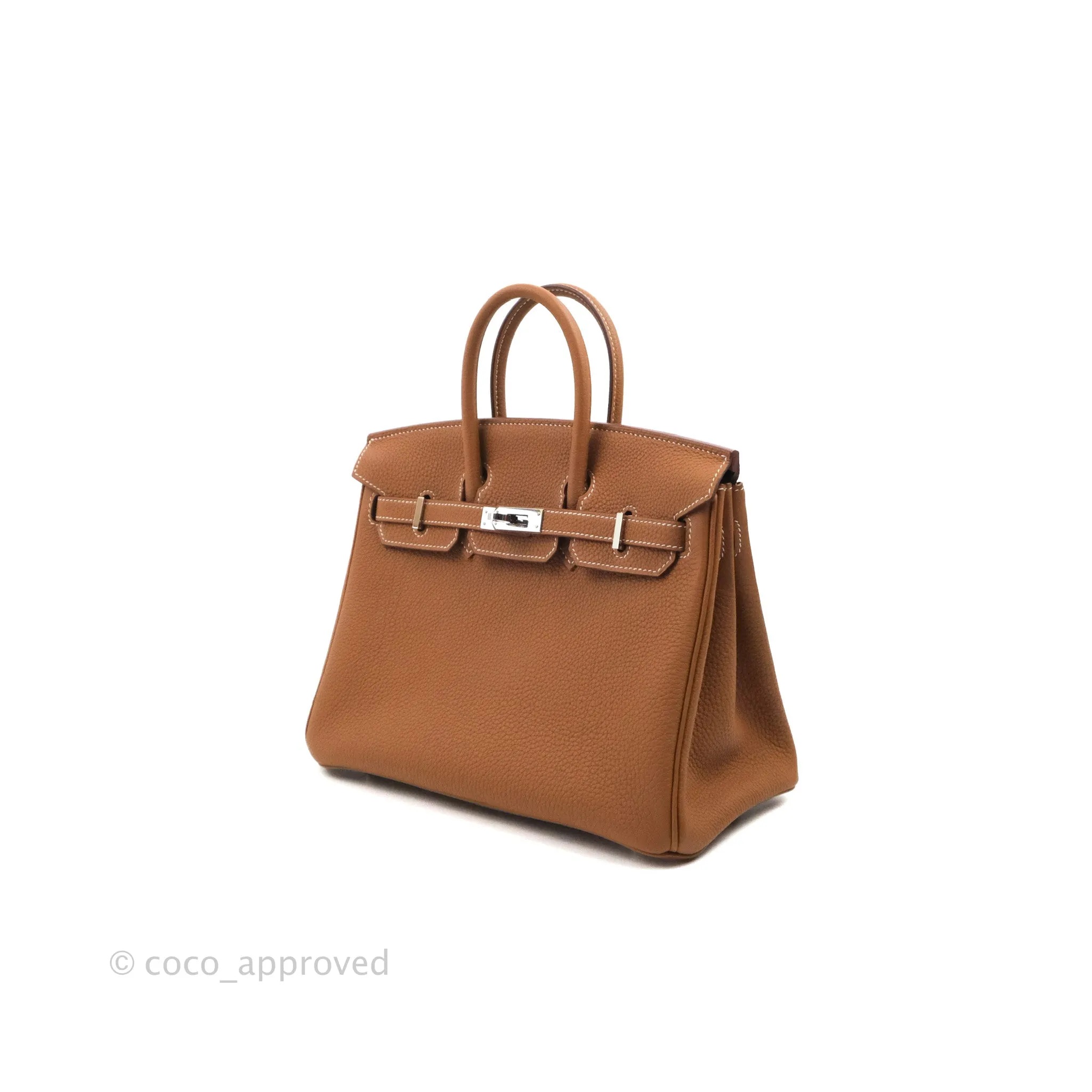 Hermes Birkin 25 Gold Togo Palladium Hardware