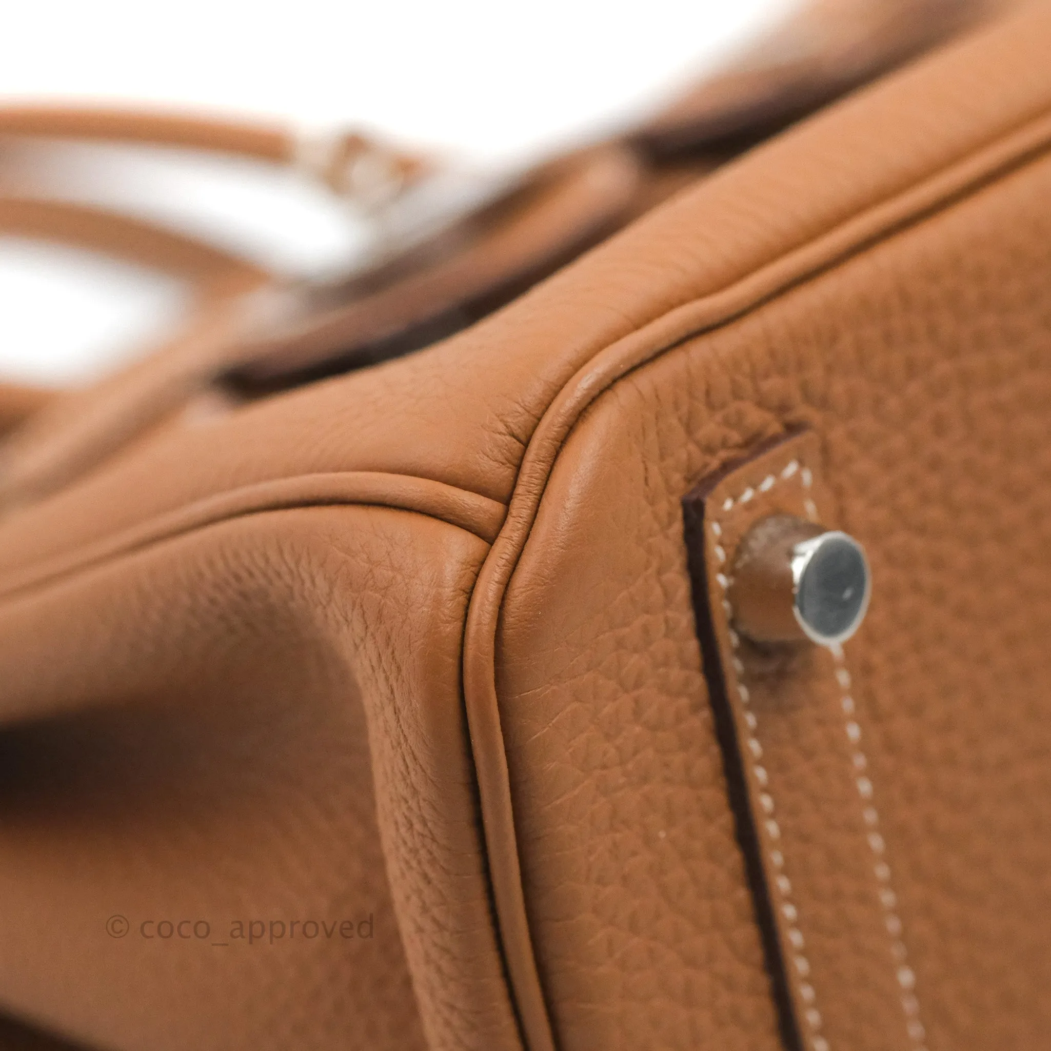 Hermes Birkin 25 Gold Togo Palladium Hardware