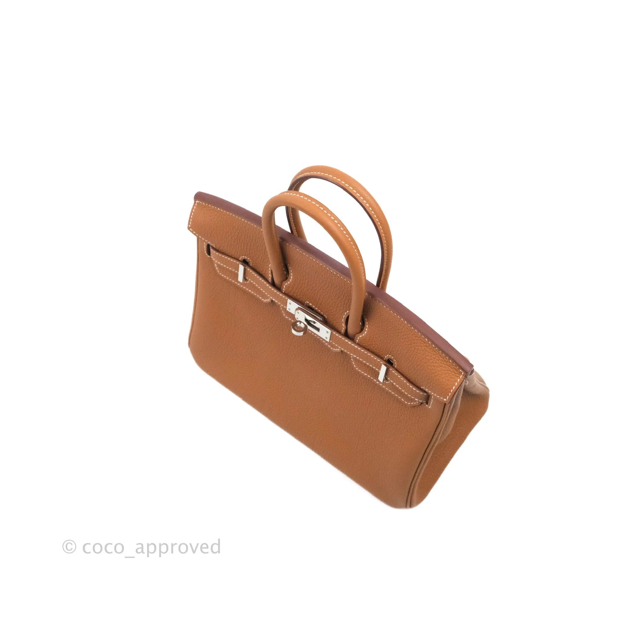 Hermes Birkin 25 Gold Togo Palladium Hardware
