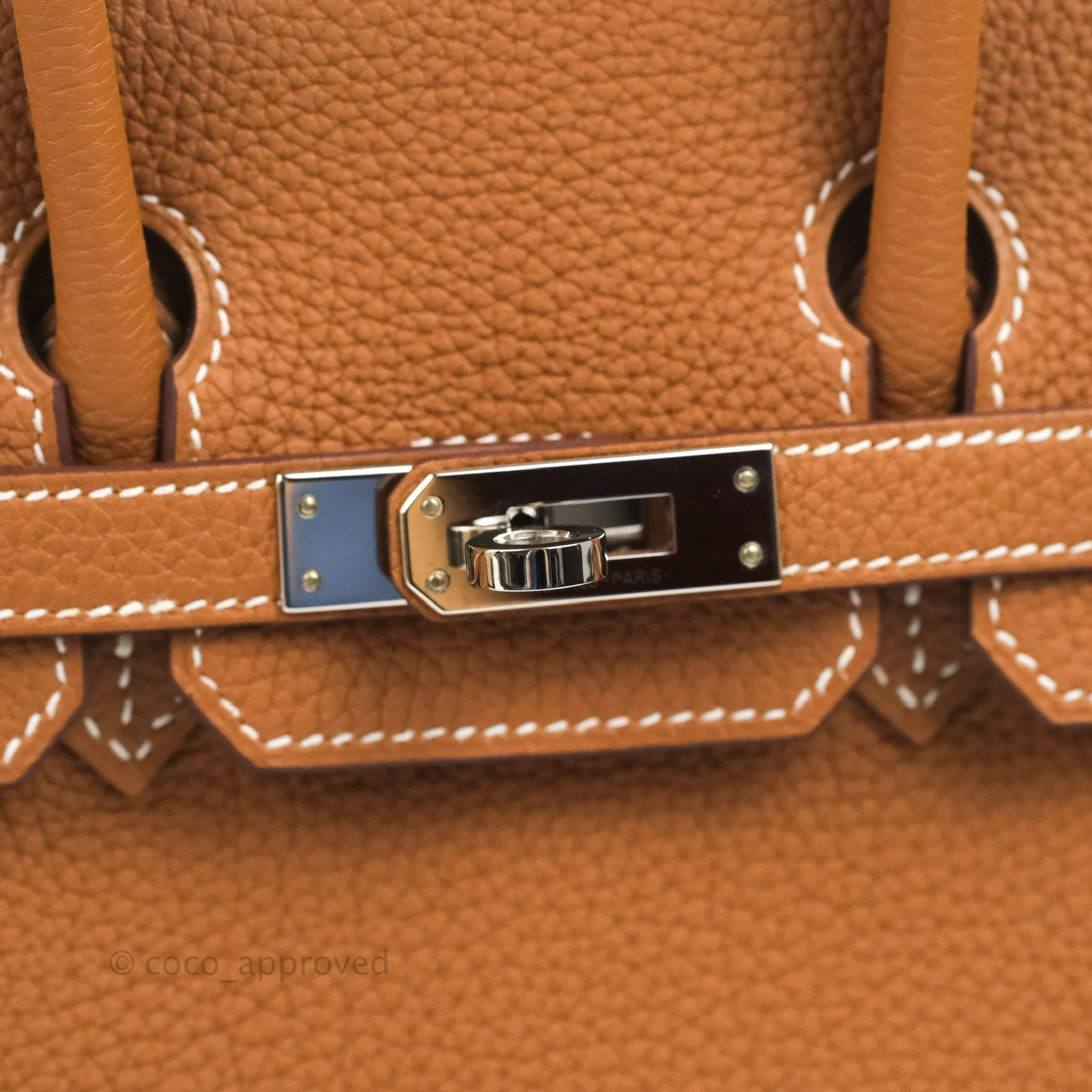Hermes Birkin 25 Gold Togo Palladium Hardware