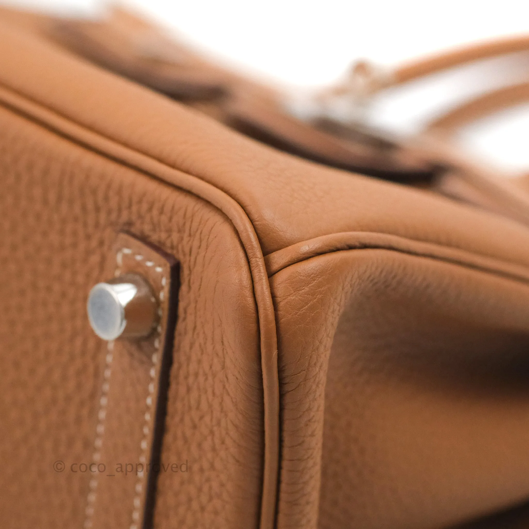 Hermes Birkin 25 Gold Togo Palladium Hardware