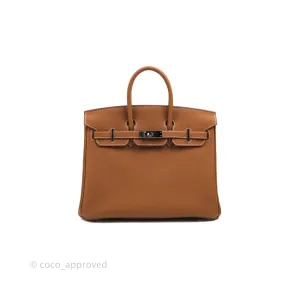 Hermes Birkin 25 Gold Togo Palladium Hardware
