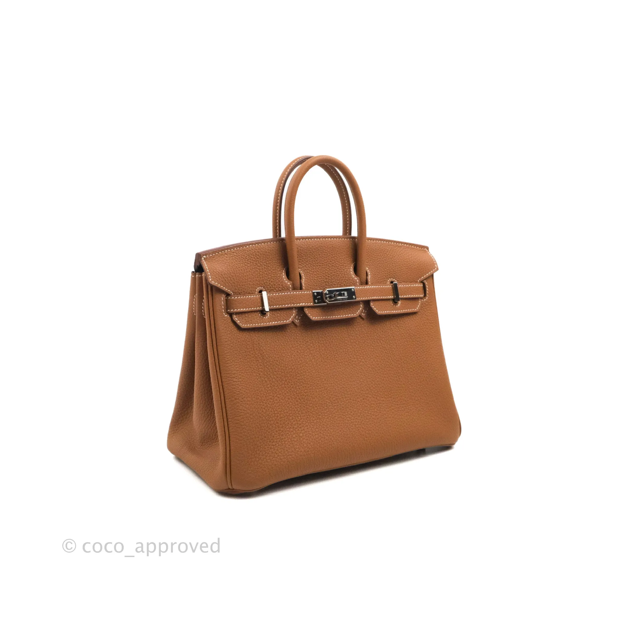 Hermes Birkin 25 Gold Togo Palladium Hardware