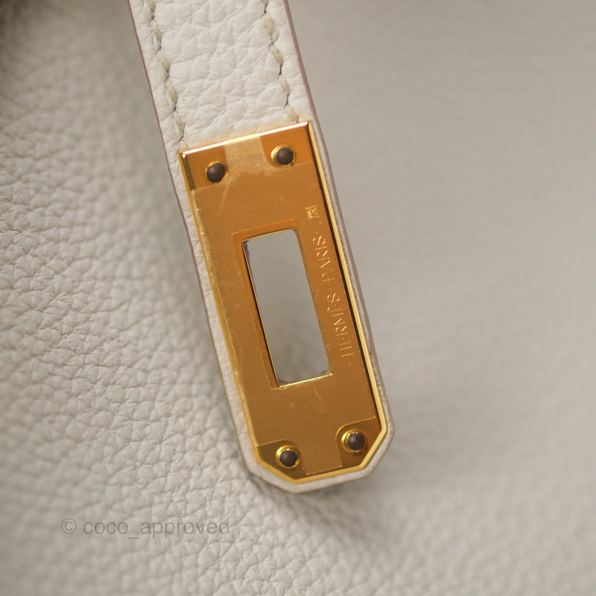 Hermes Birkin 25 Retourne Beton 8L Togo Gold Hardware
