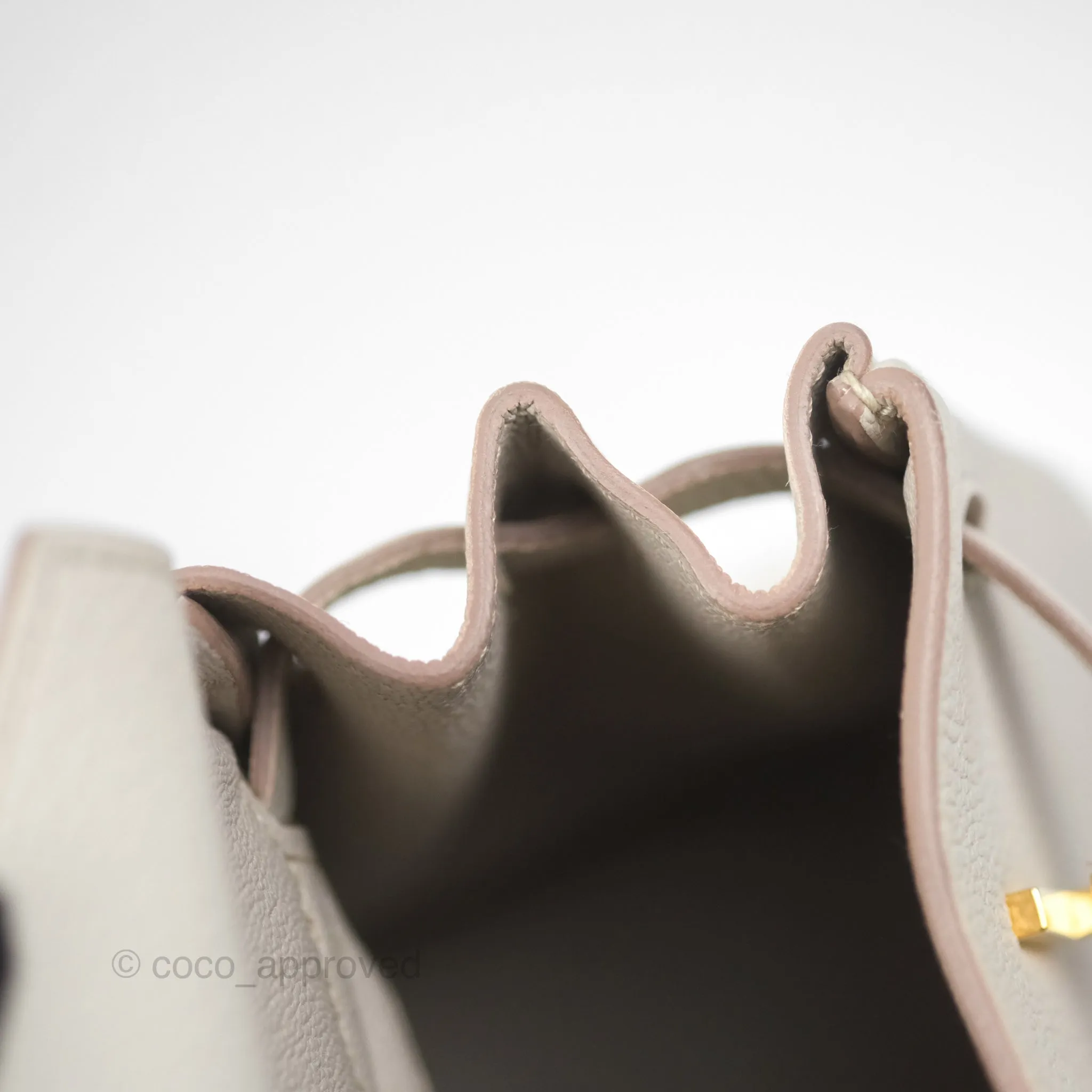 Hermes Birkin 25 Retourne Beton 8L Togo Gold Hardware