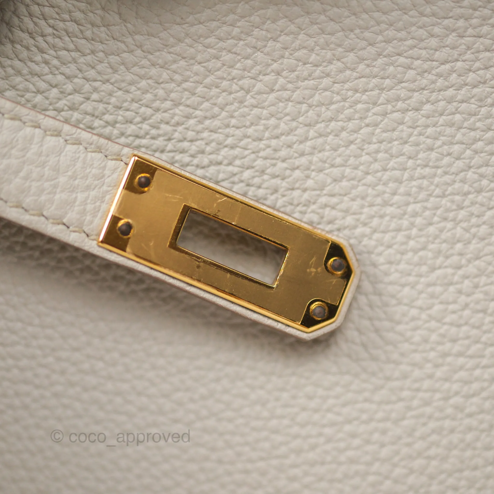 Hermes Birkin 25 Retourne Beton 8L Togo Gold Hardware