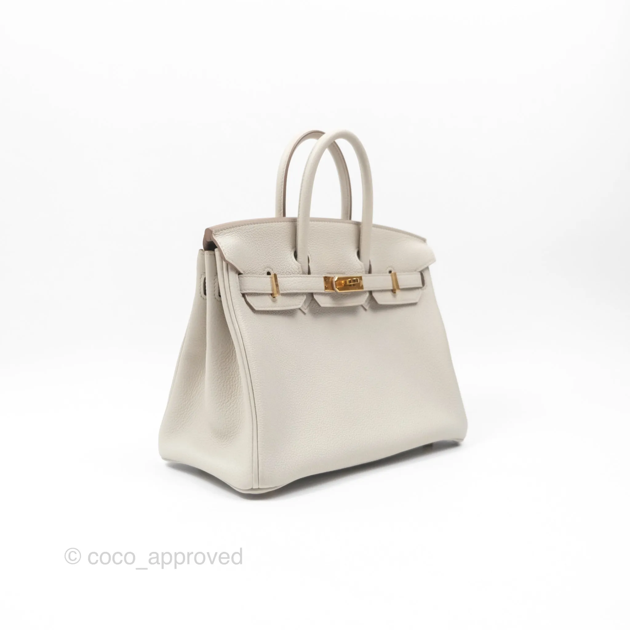 Hermes Birkin 25 Retourne Beton 8L Togo Gold Hardware