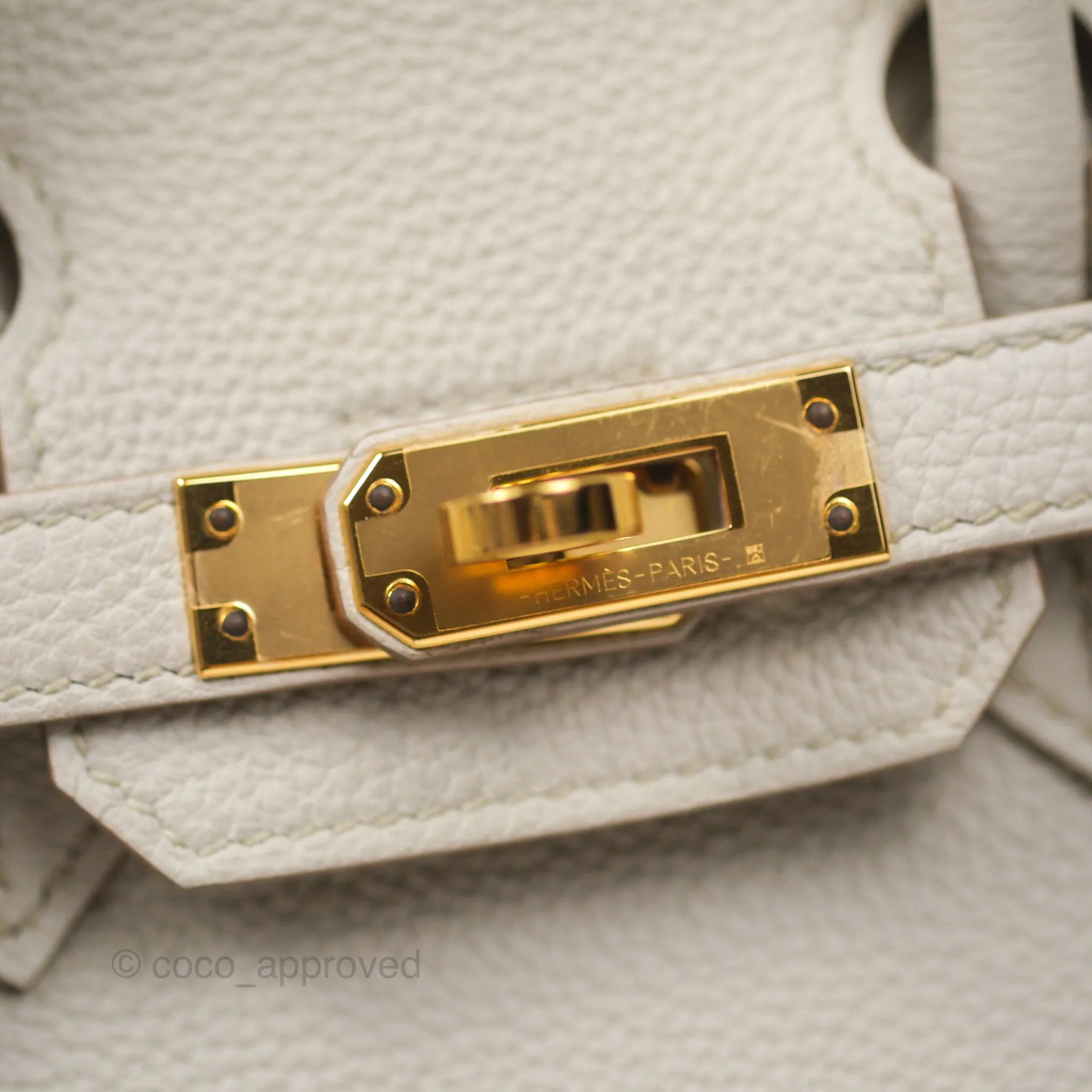 Hermes Birkin 25 Retourne Beton 8L Togo Gold Hardware