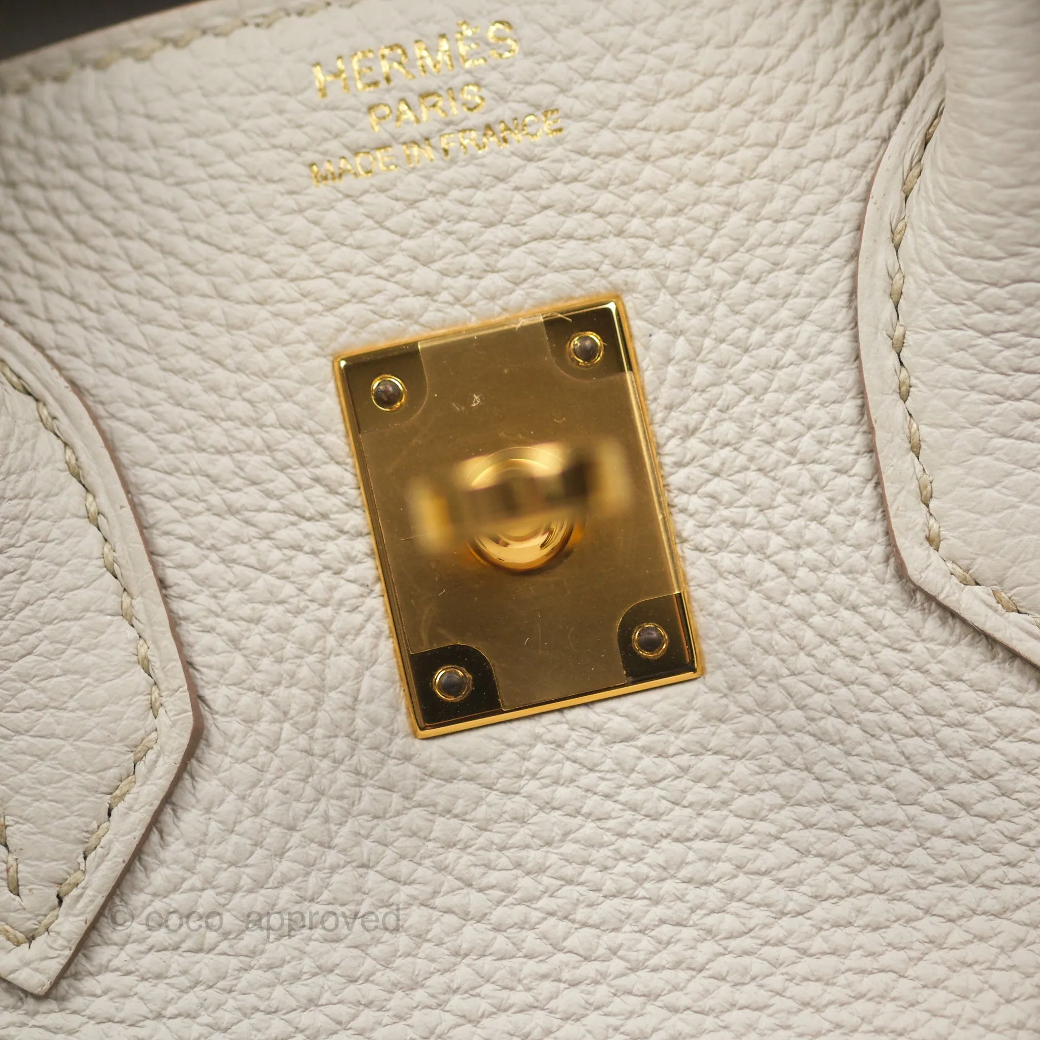 Hermes Birkin 25 Retourne Beton 8L Togo Gold Hardware