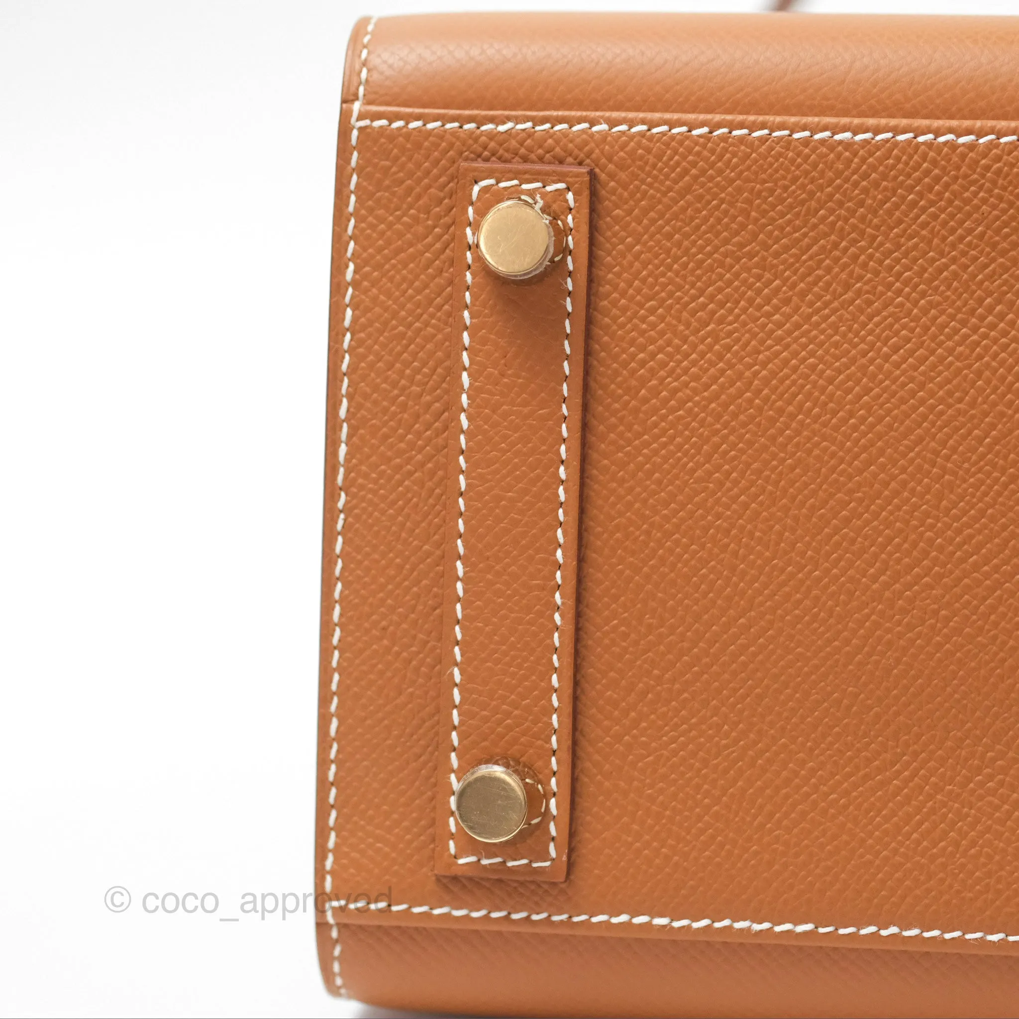 Hermes Birkin 25 Sellier Gold Epsom Gold Hardware