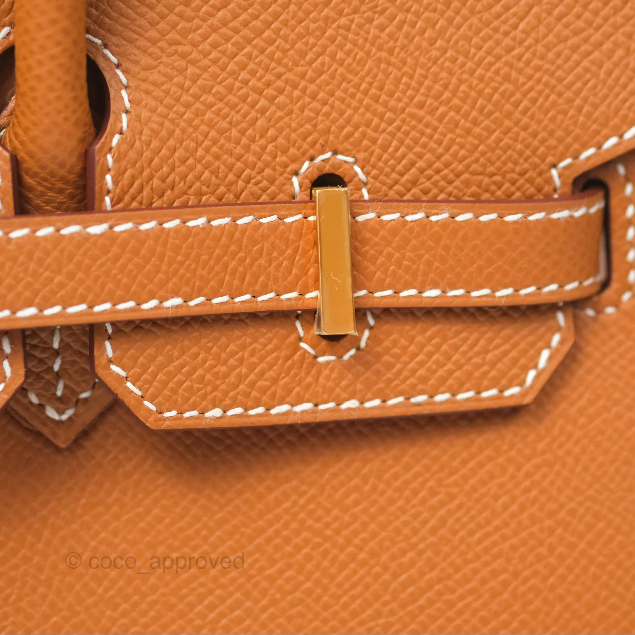 Hermes Birkin 25 Sellier Gold Epsom Gold Hardware