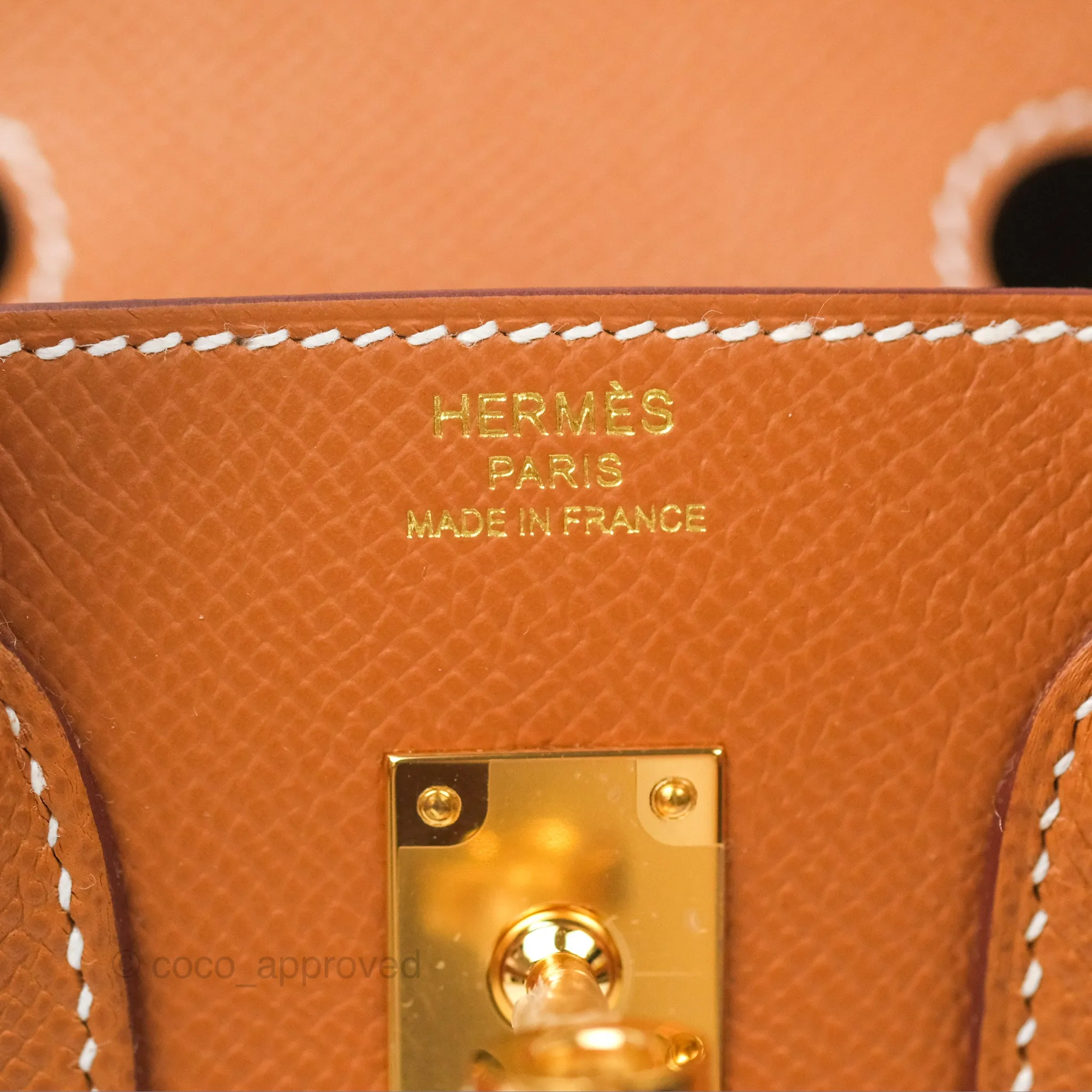 Hermes Birkin 25 Sellier Gold Epsom Gold Hardware