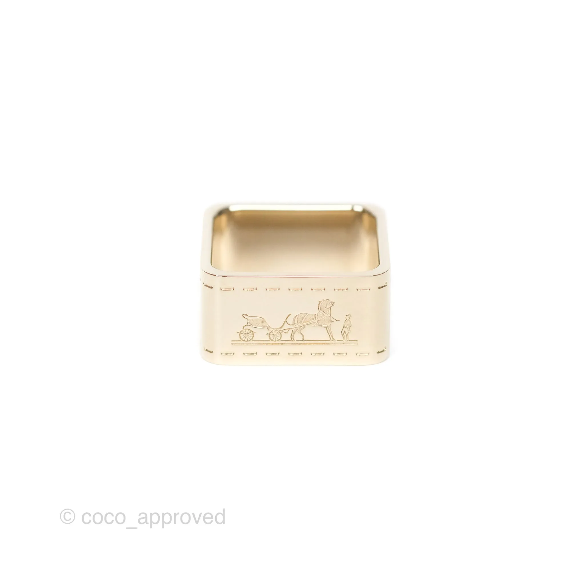 Hermes Bolduc Scarf 90 Ring Permabrass