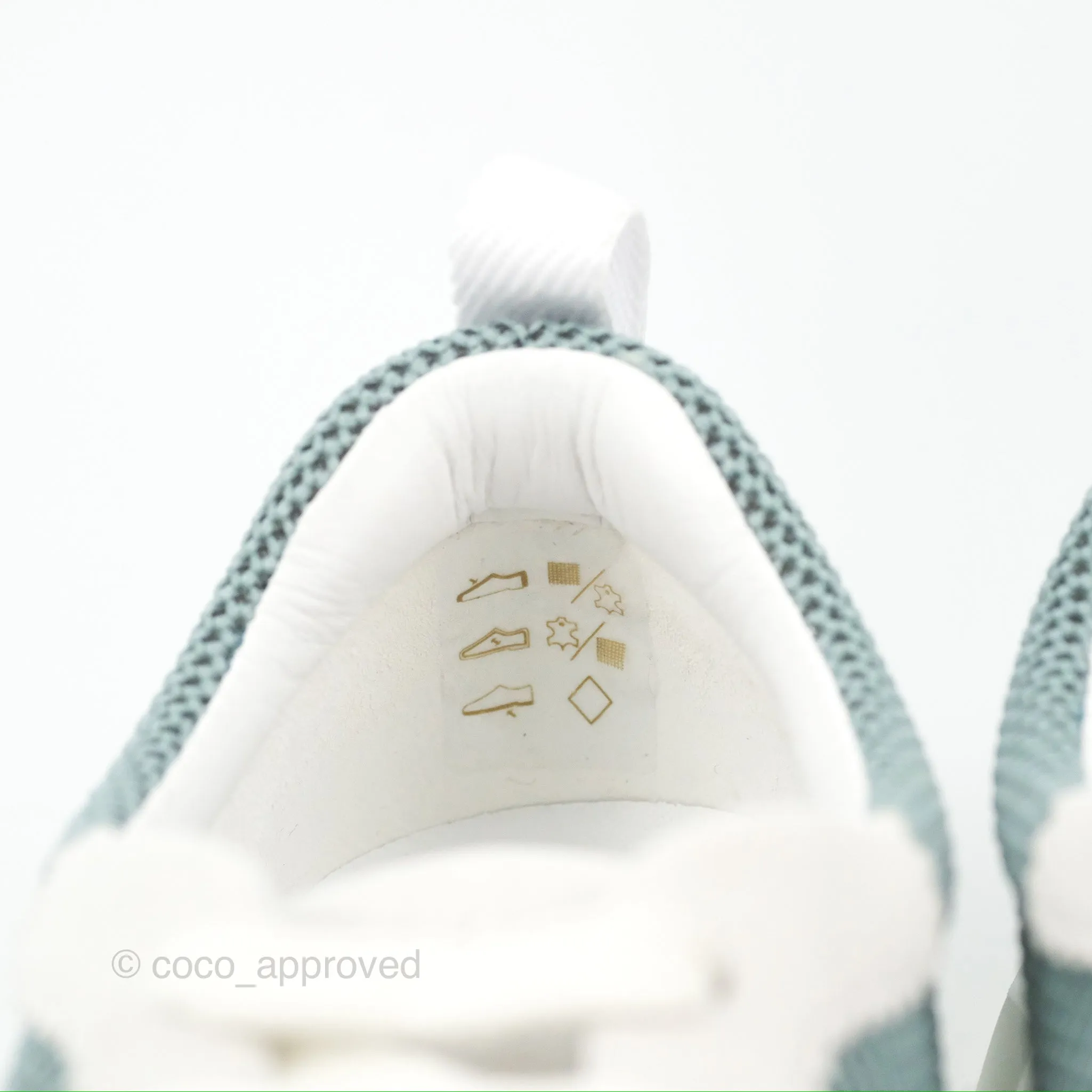 Hermes Bouncing Sneaker Vert D'eau/White Size 38