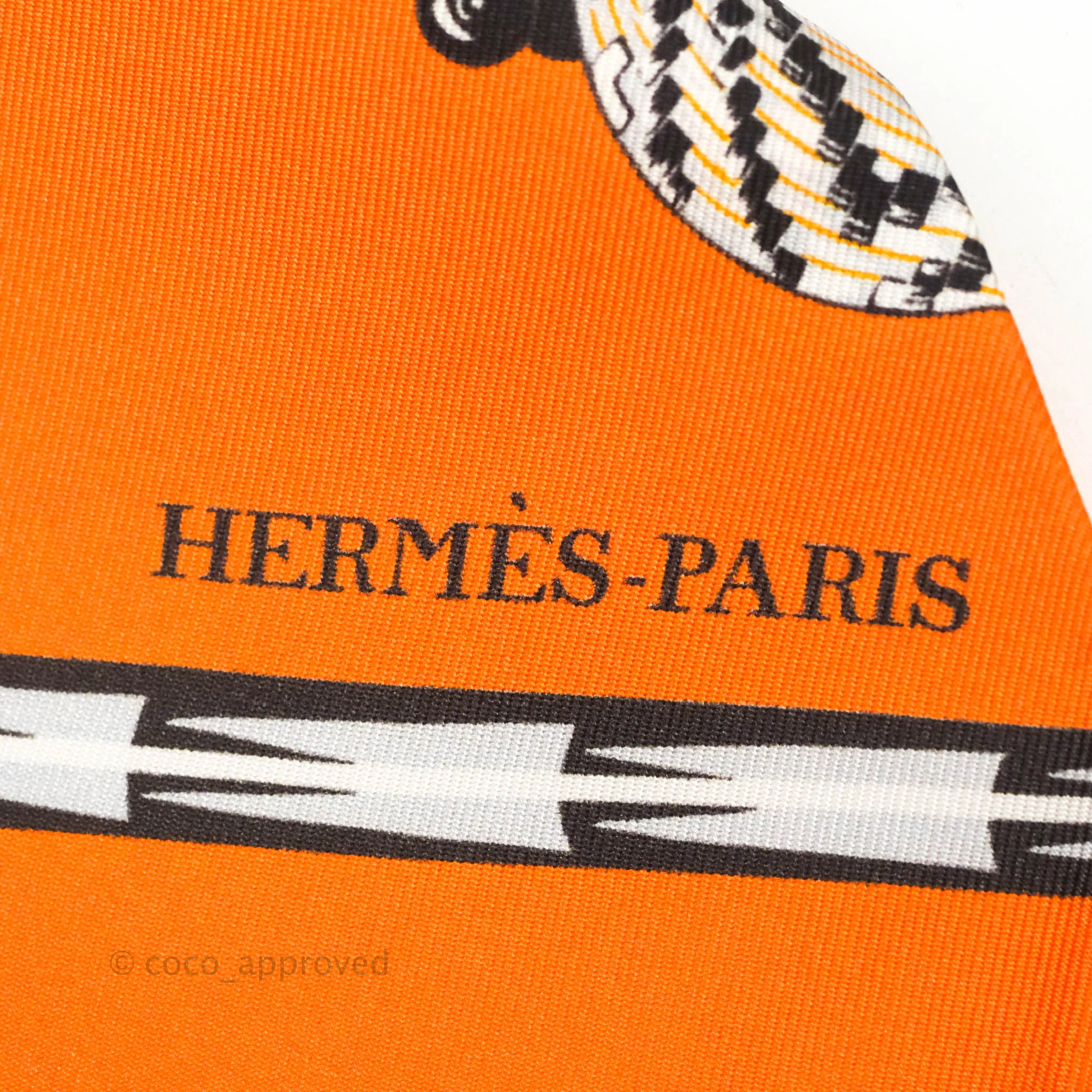 Hermes 'Brazil' Maxi Twilly Scarf Coral