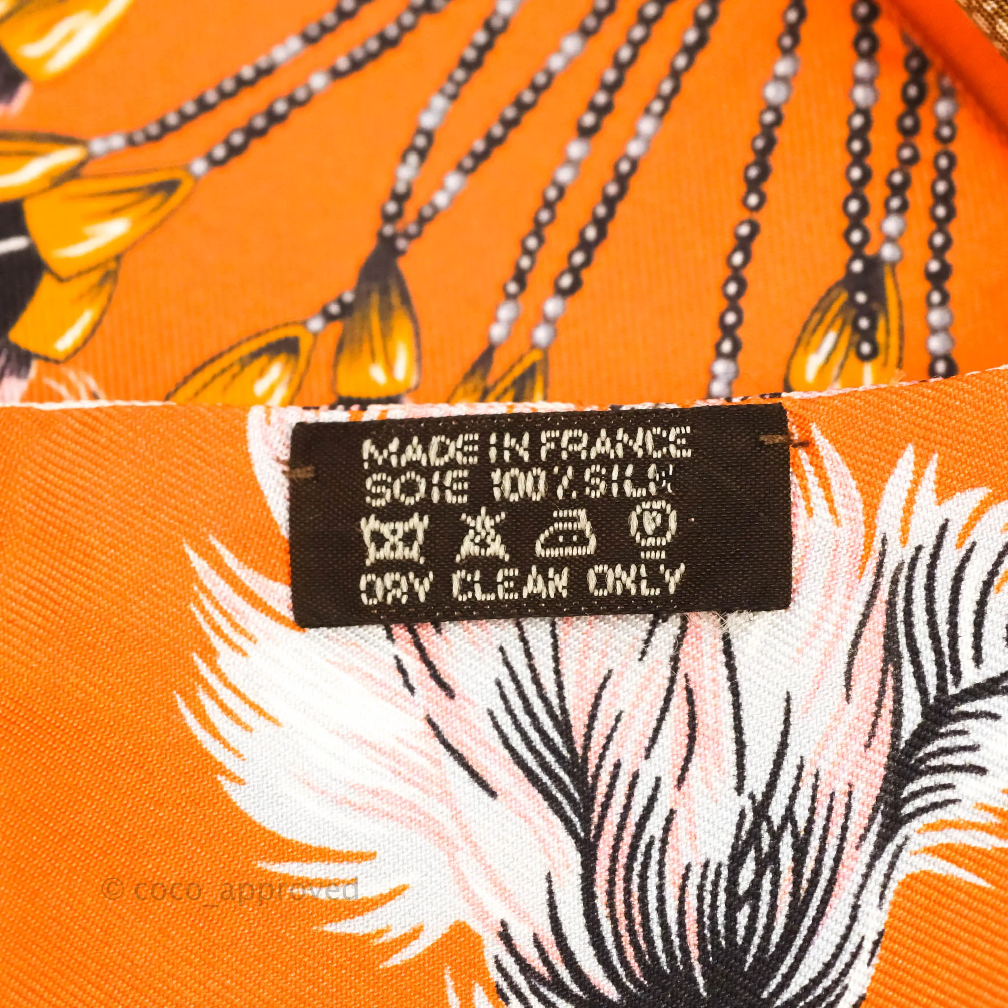 Hermes 'Brazil' Maxi Twilly Scarf Coral