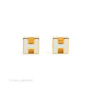 Hermes Cage D'H Earrings White Gold Hardware